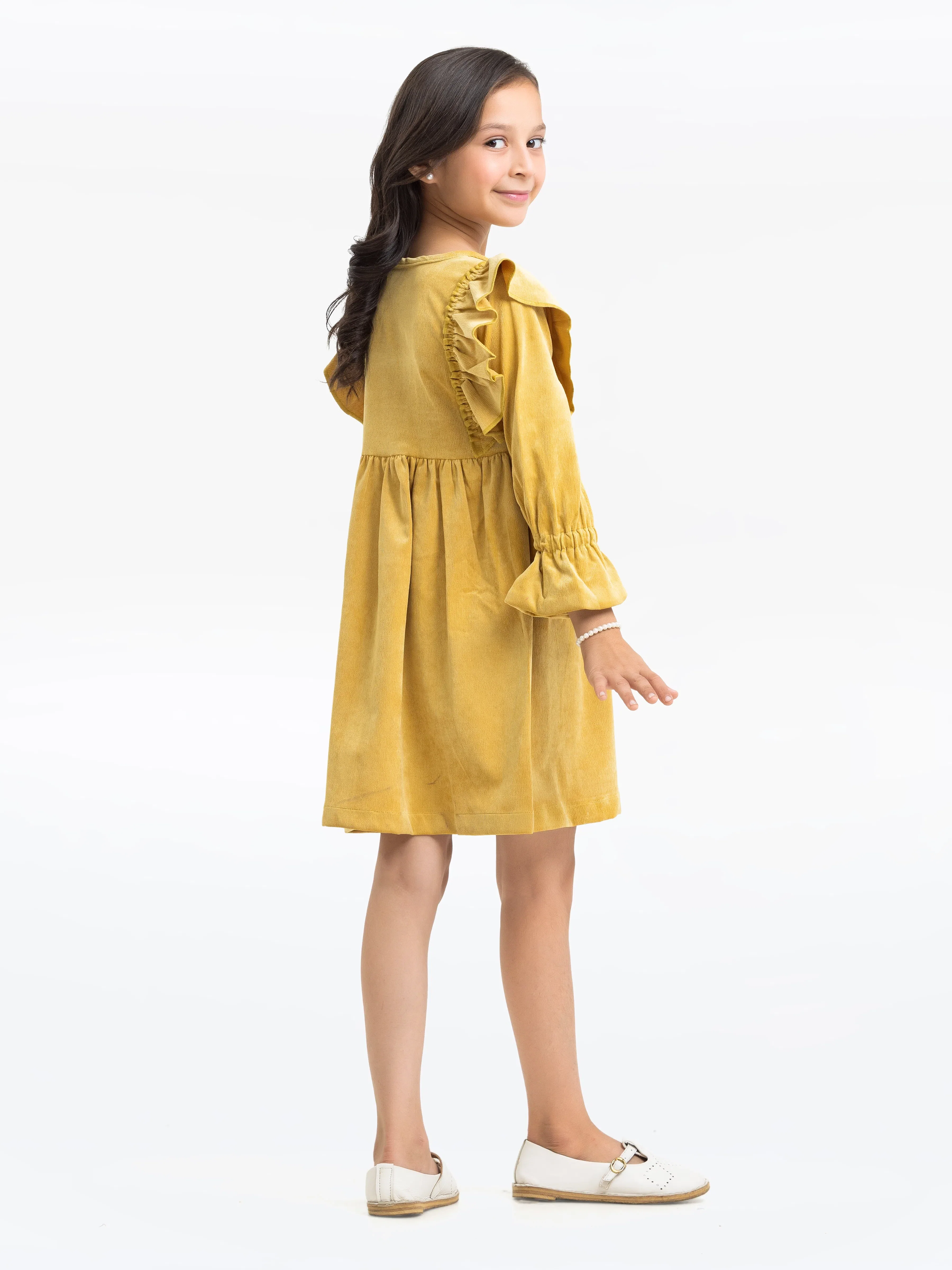 Girl's Golden Frock - EGTFK23W-200062 - Image 7