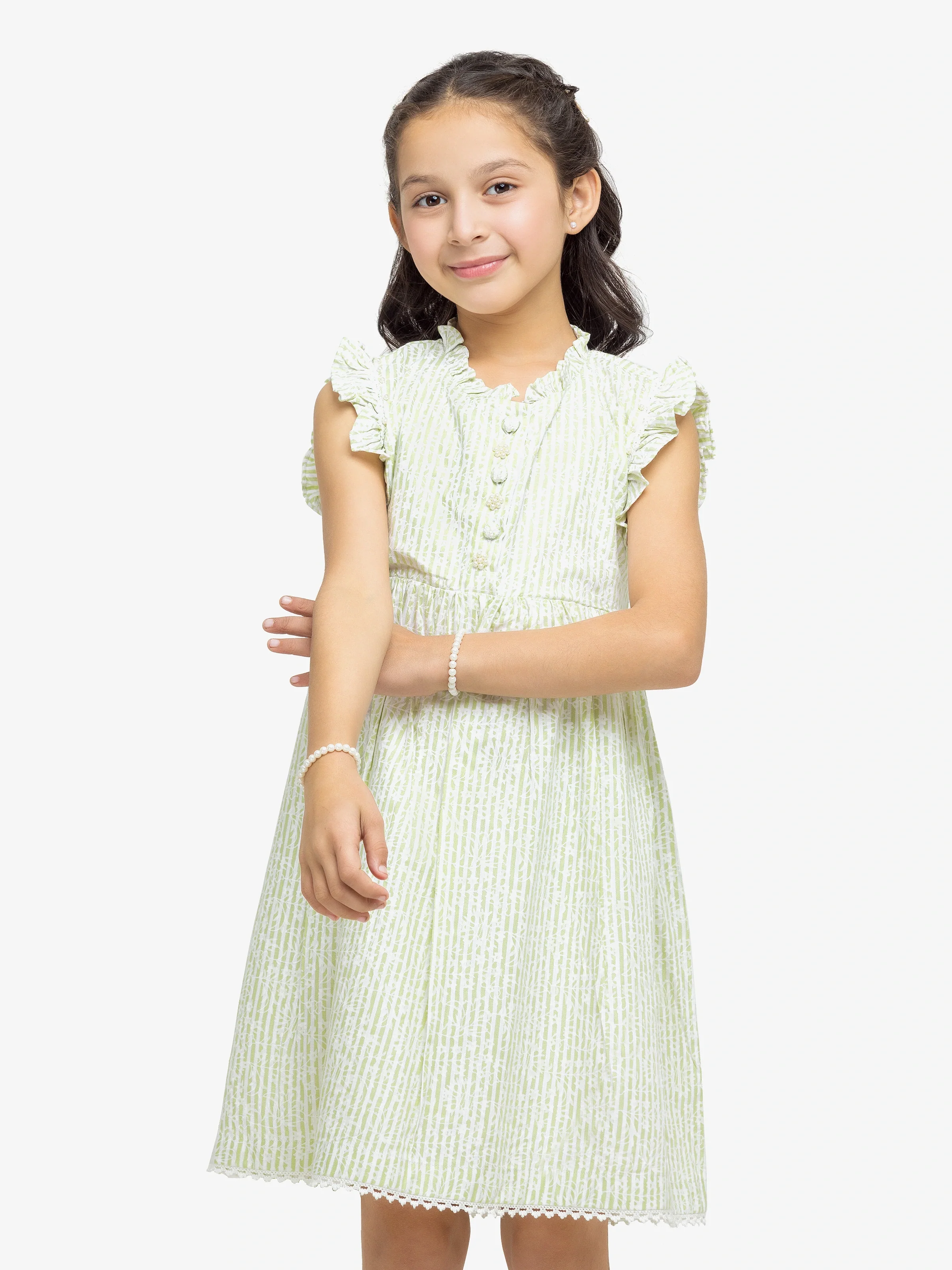 Girl's Green Frock - EGTF24S-200081 - Image 2
