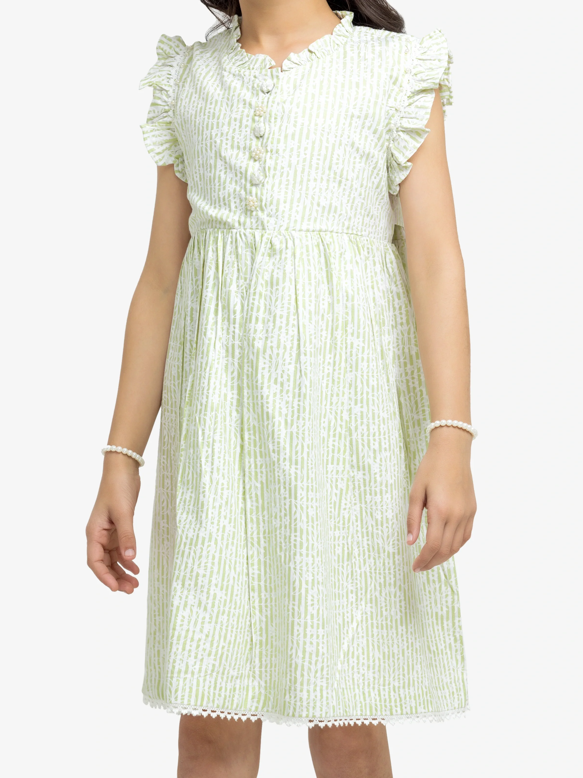 Girl's Green Frock - EGTF24S-200081 - Image 3