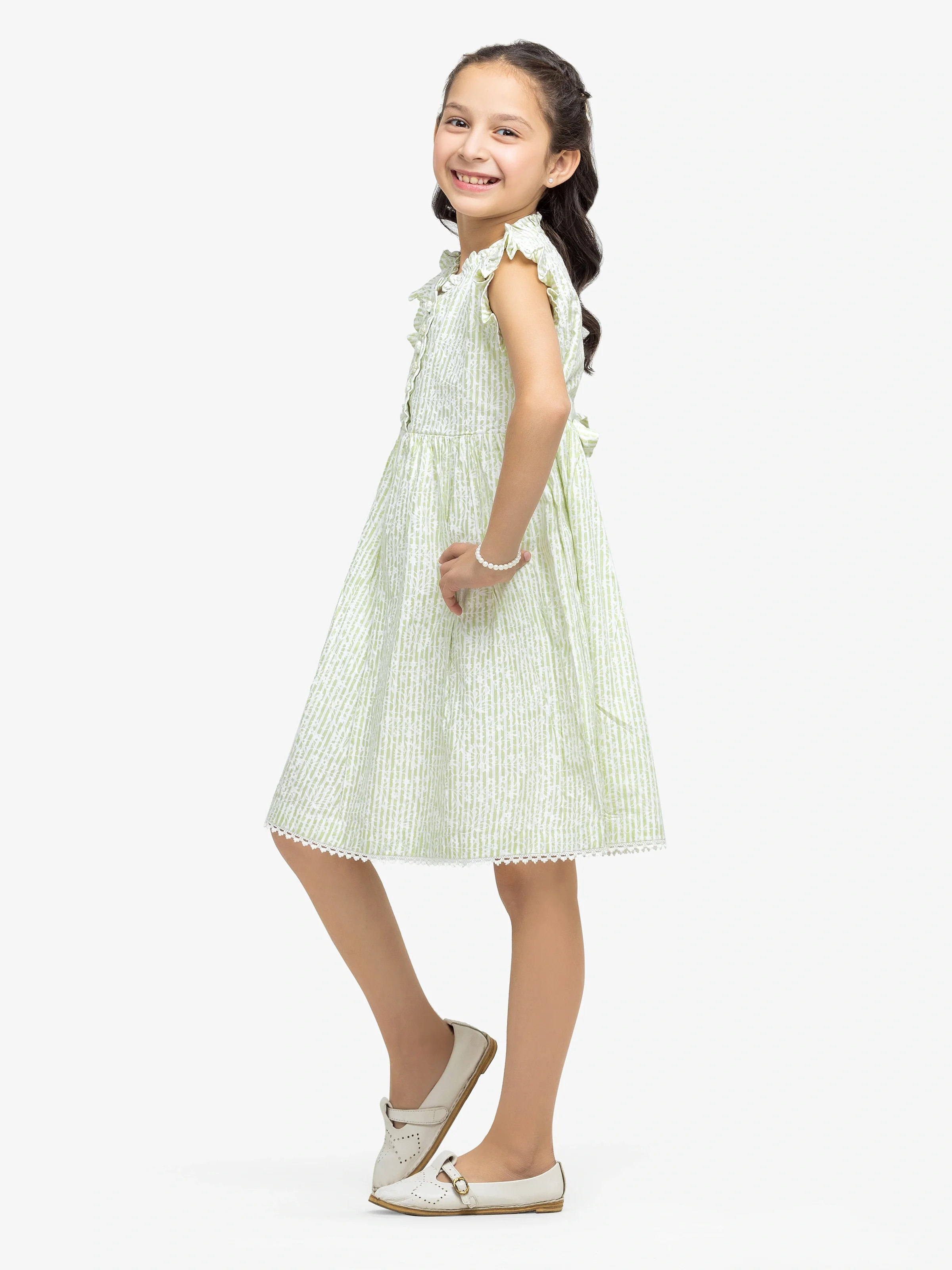 Girl's Green Frock - EGTF24S-200081 - Image 4
