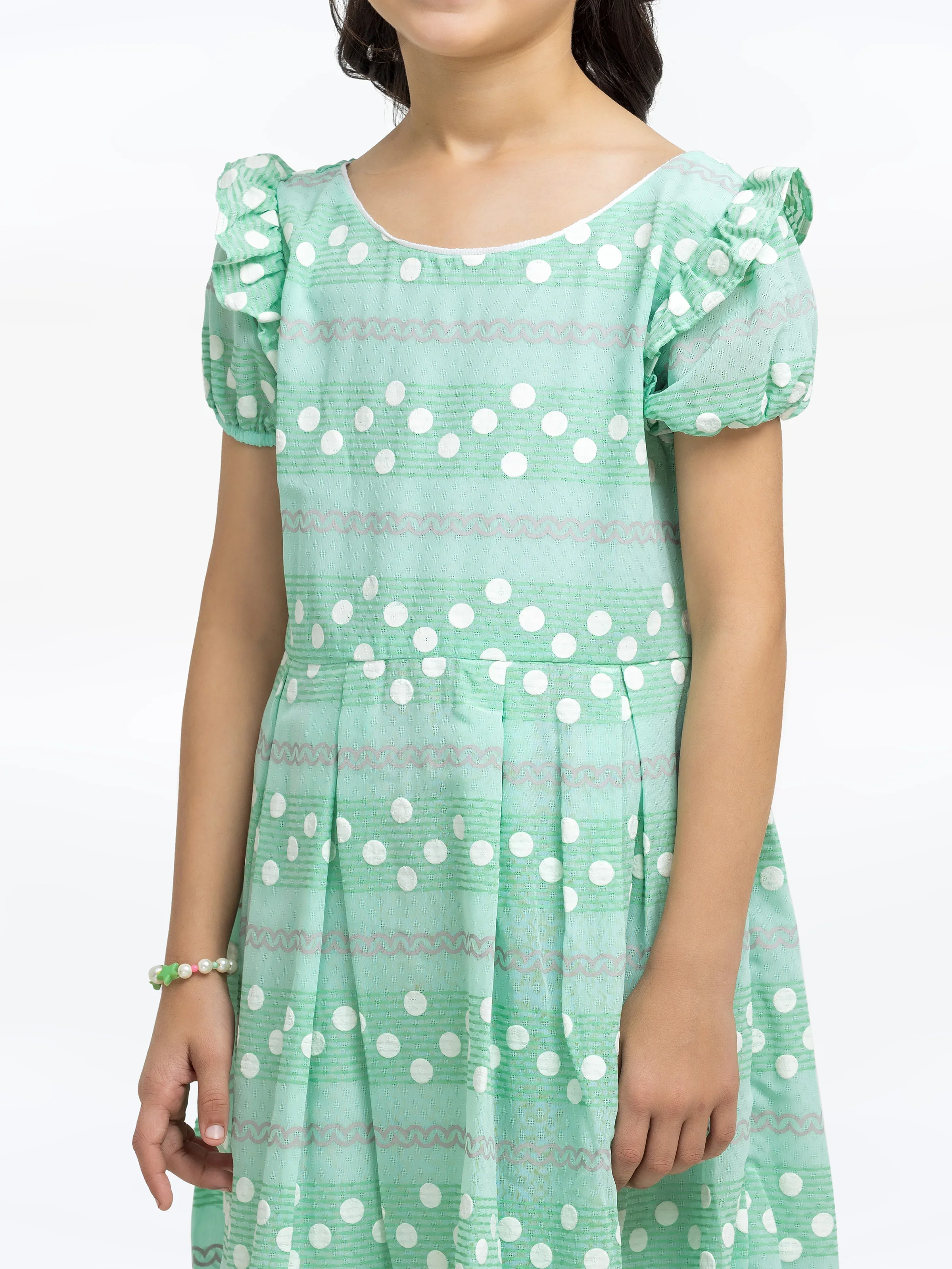 Girl's Light Green Frock - EGTF24S-200085 - Image 3