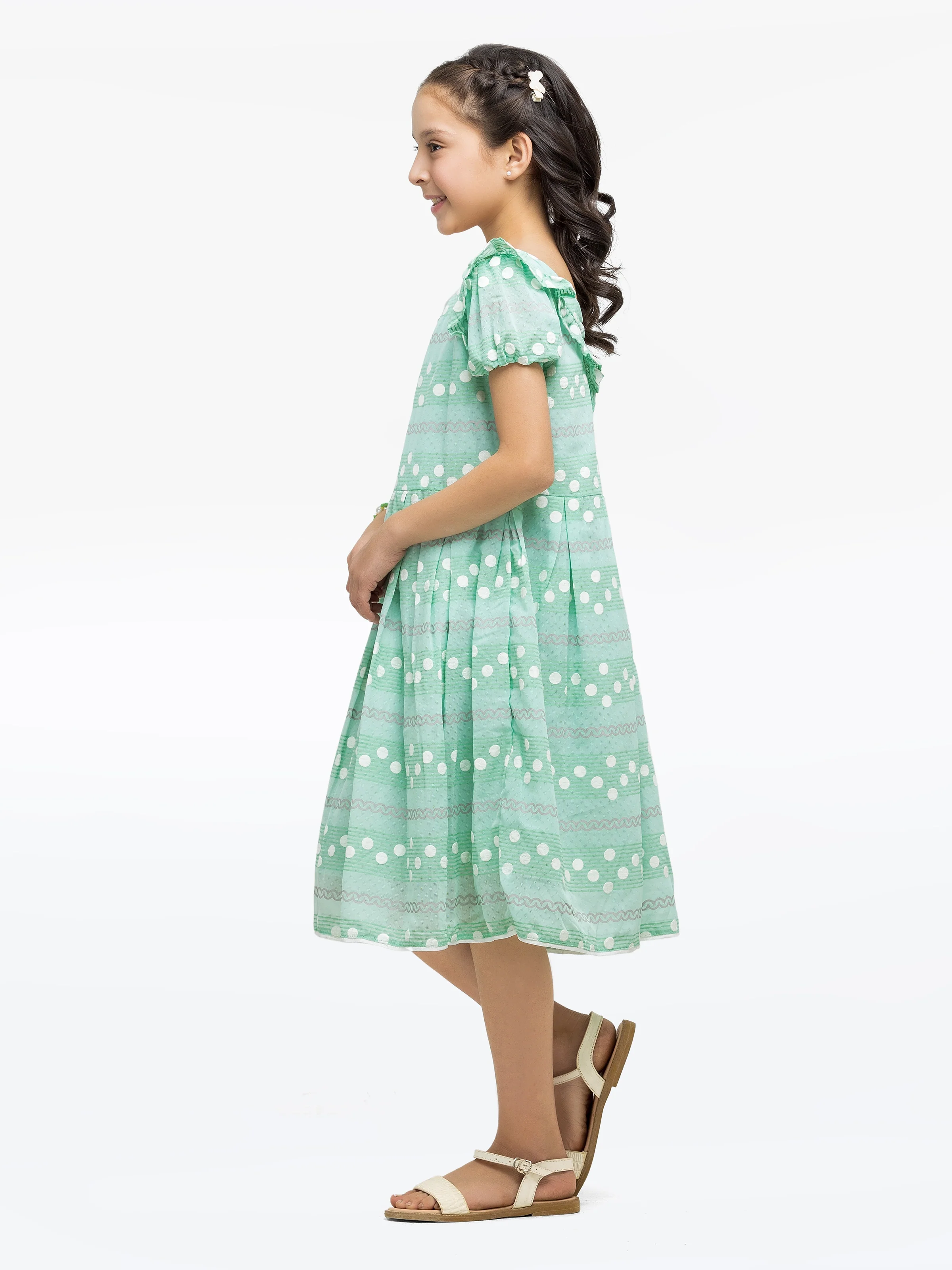 Girl's Light Green Frock - EGTF24S-200085 - Image 4
