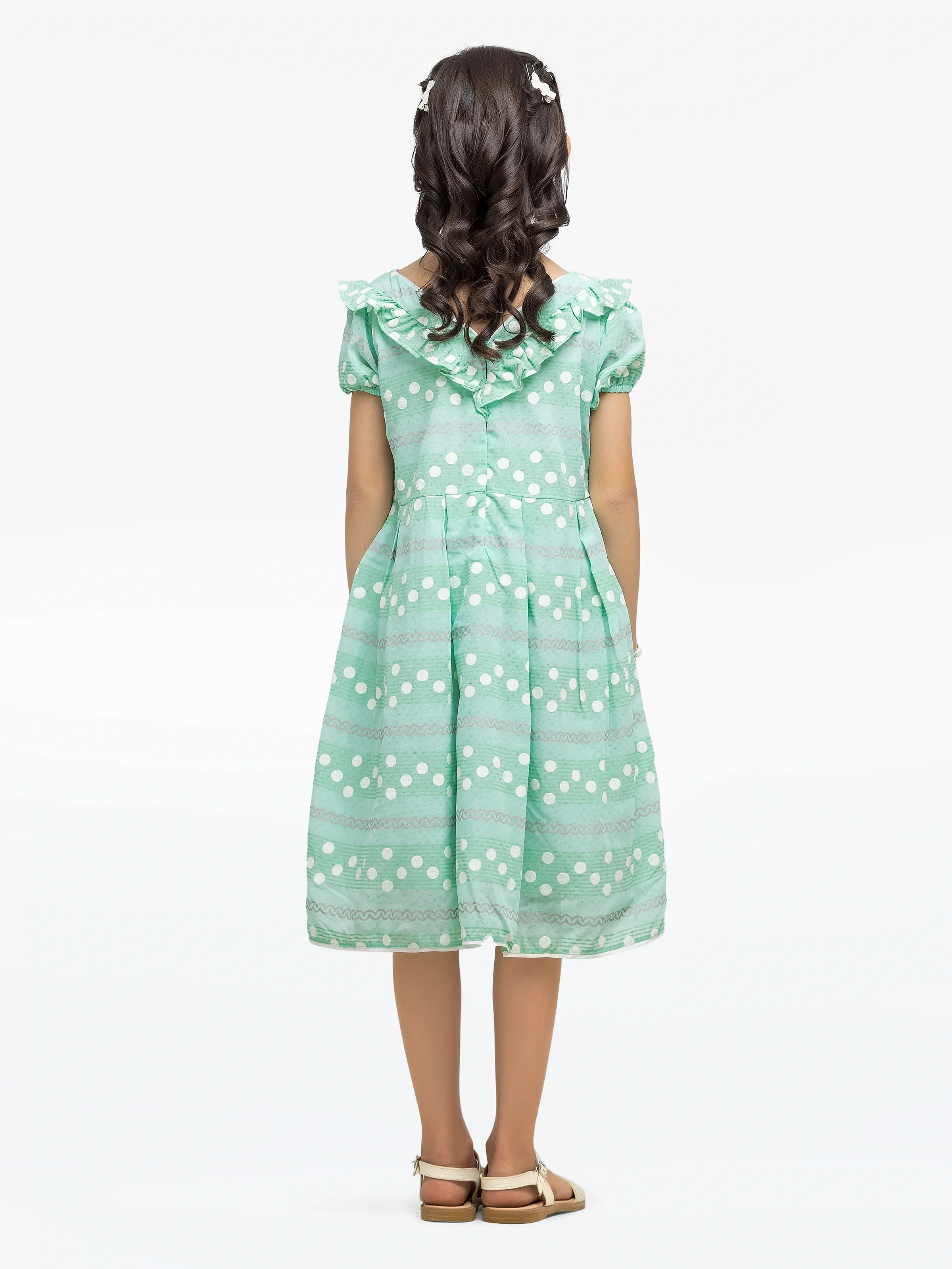 Girl's Light Green Frock - EGTF24S-200085 - Image 5