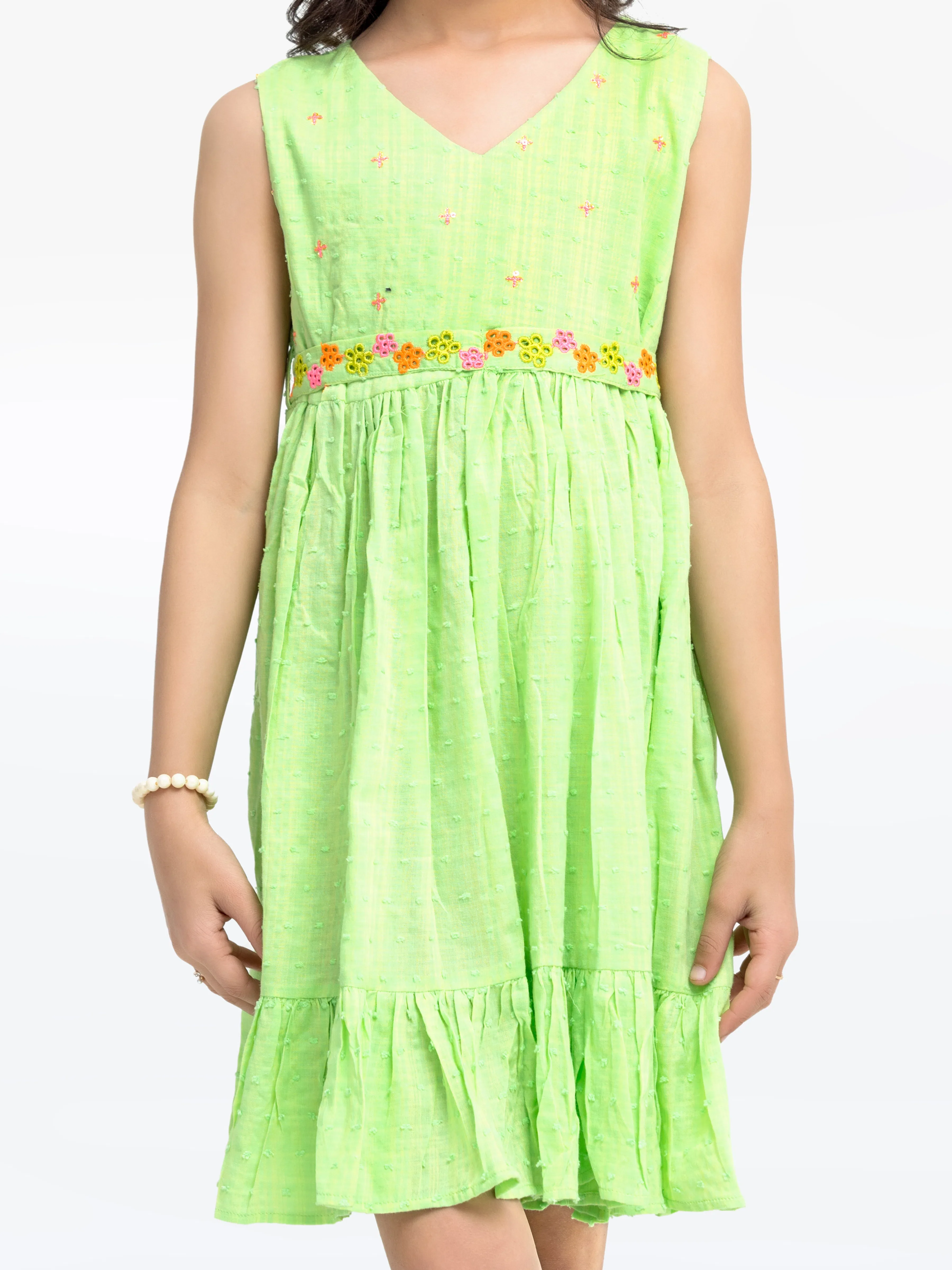 Girl's Light Green Frock - EGTF24S-200097 - Image 3