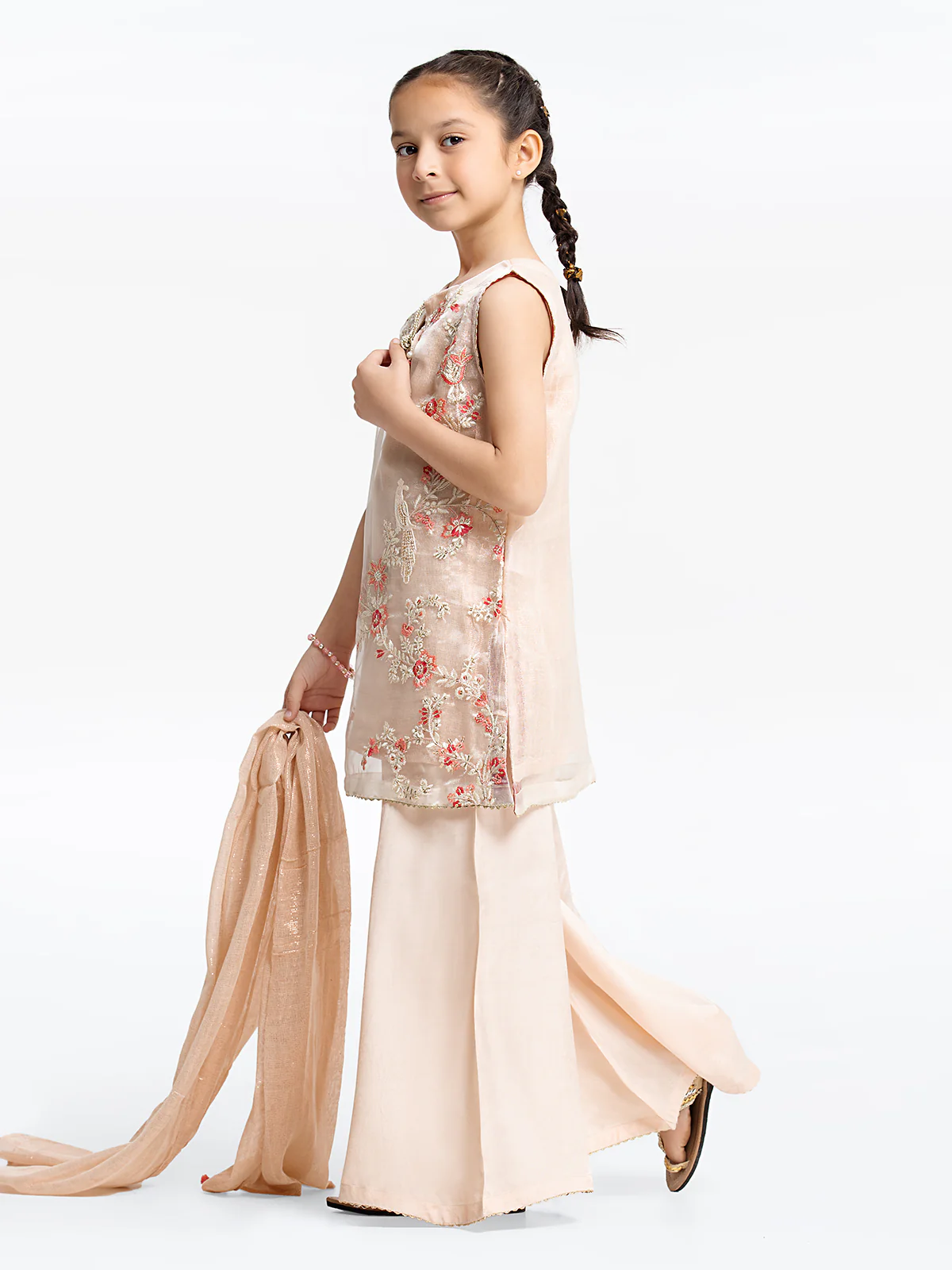 Girl's Light Pink Pishwas - EGTP23-22213 - Image 3