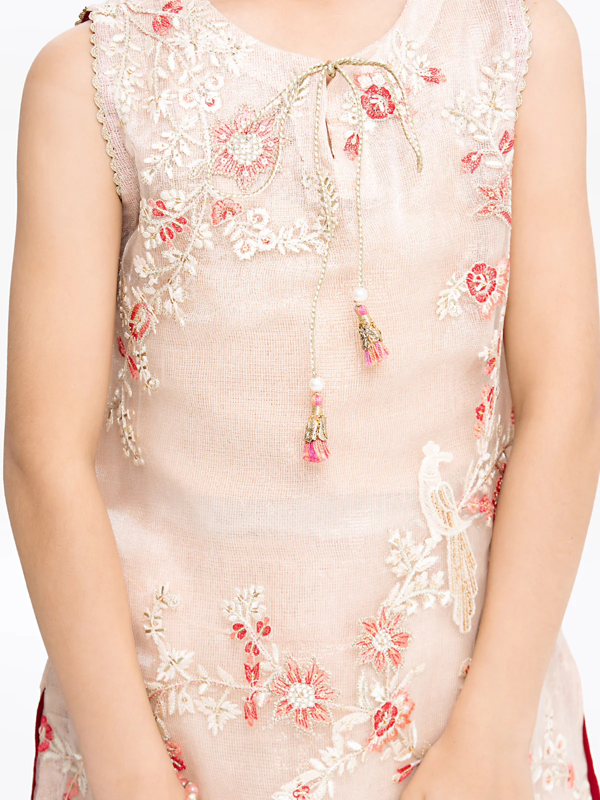 Girl's Light Pink Pishwas - EGTP23-22213 - Image 4