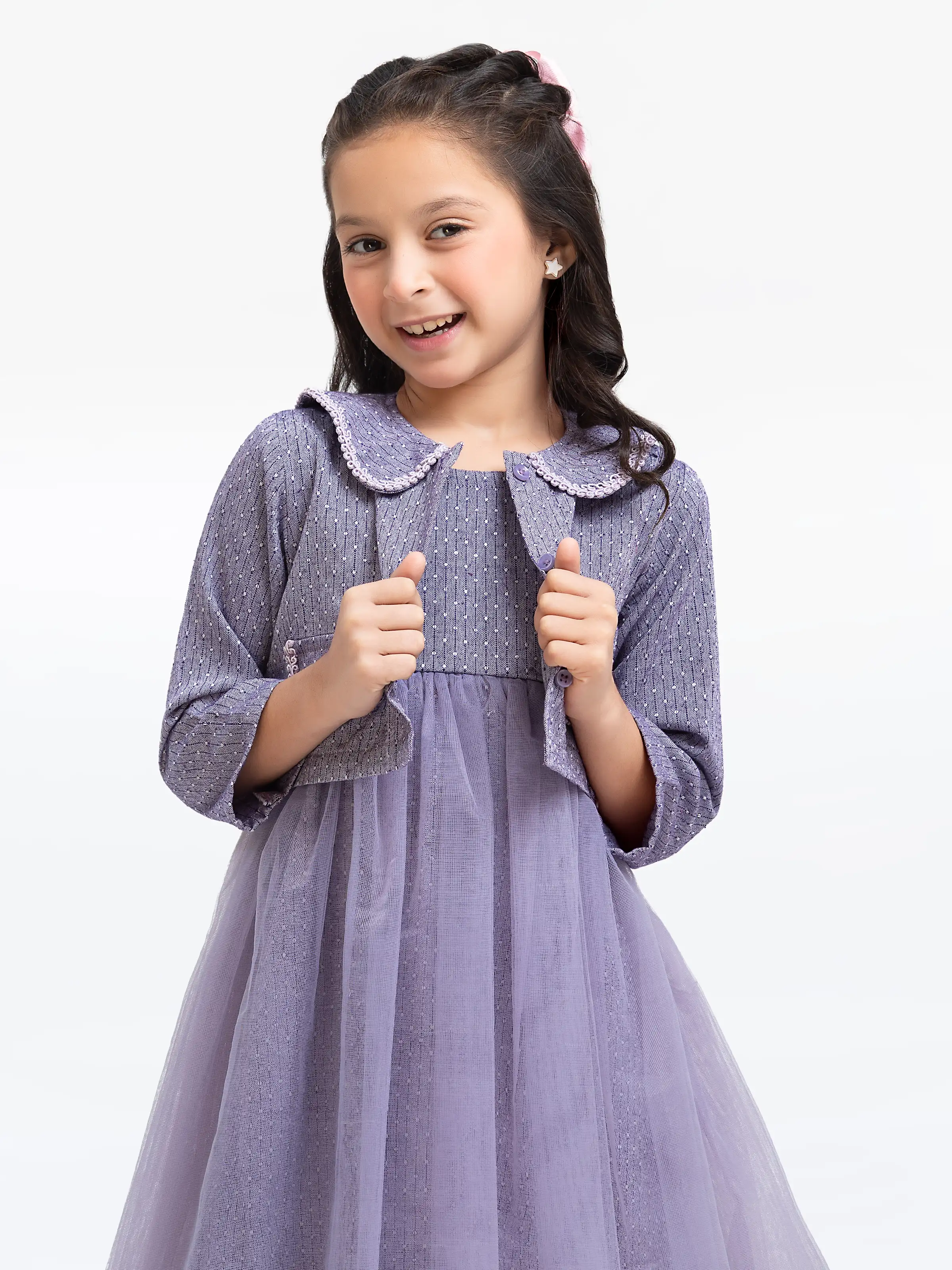 Girl's Light Purple Frock - EGTF24W-200057 - Image 2