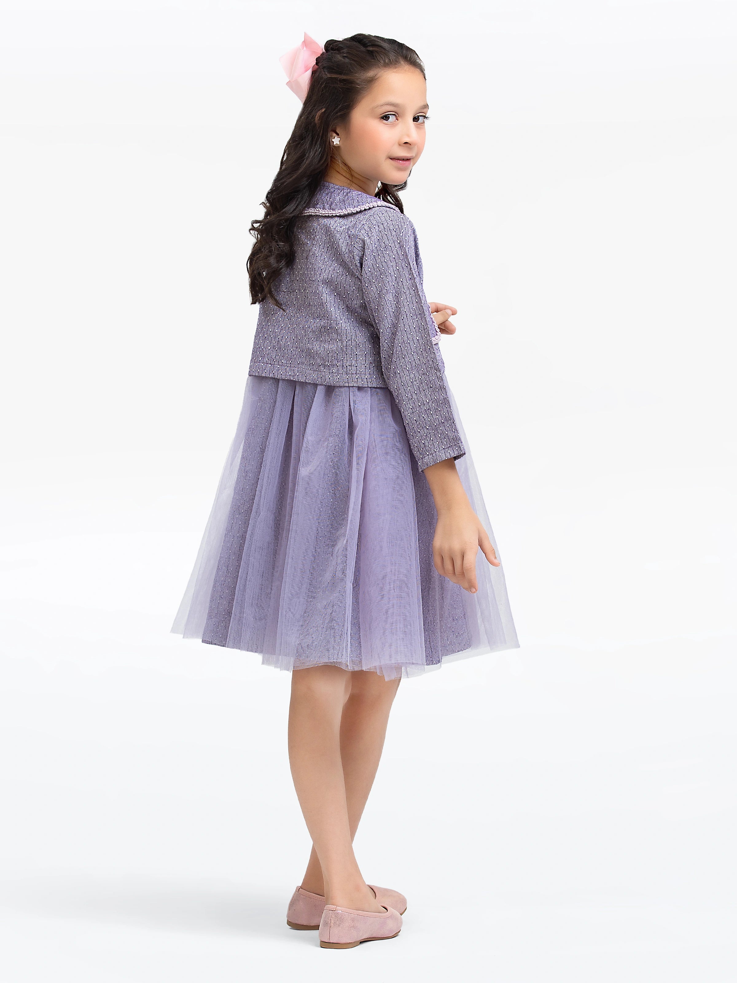 Girl's Light Purple Frock - EGTF24W-200057 - Image 4