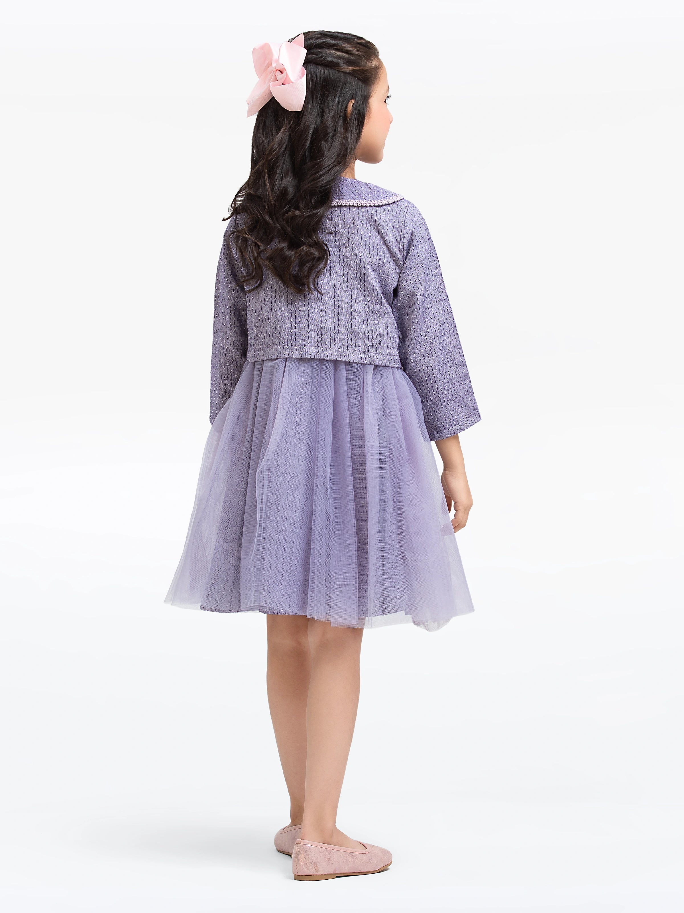 Girl's Light Purple Frock - EGTF24W-200057 - Image 5