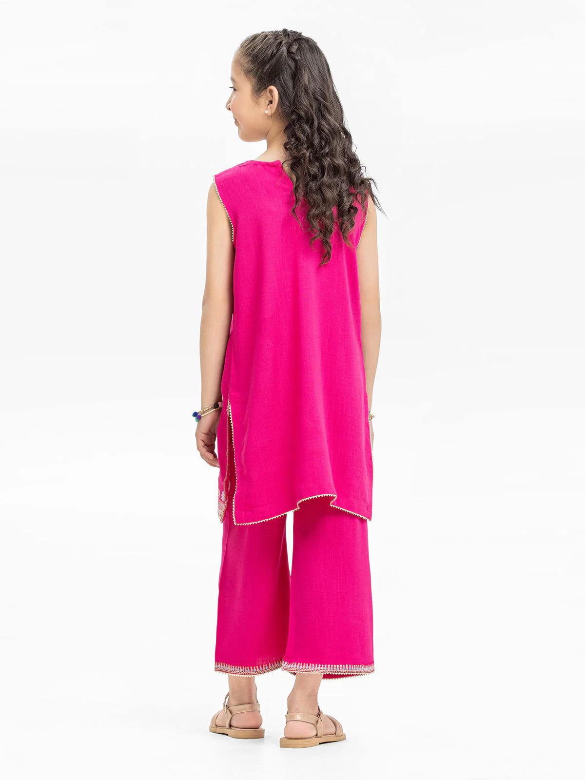 Girl's Magenta Pishwas - EGTKE23-70733ST - Image 5