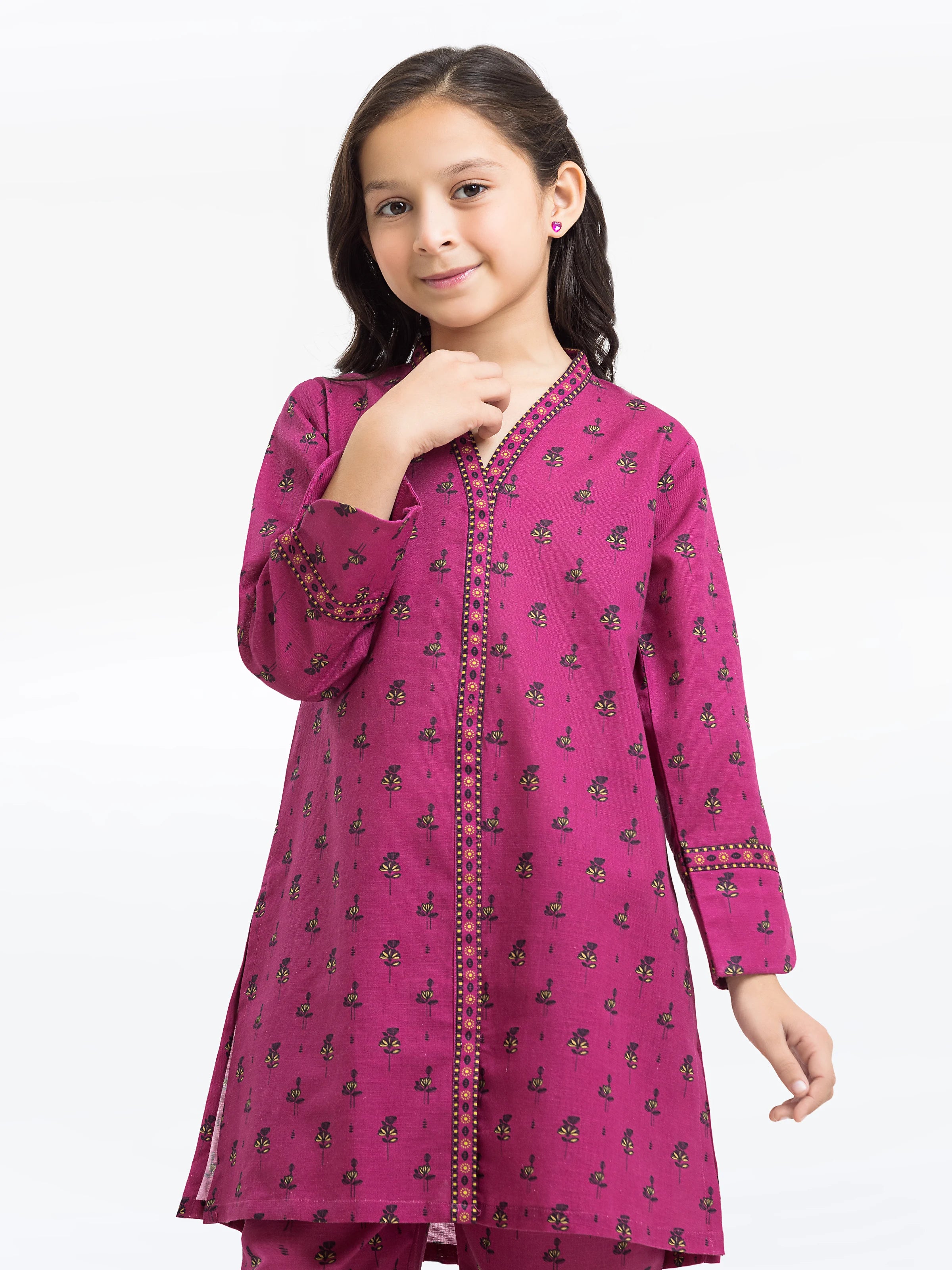 Girl's Khaddar Co-ord Set - EGTKP24-70909ST - Image 2