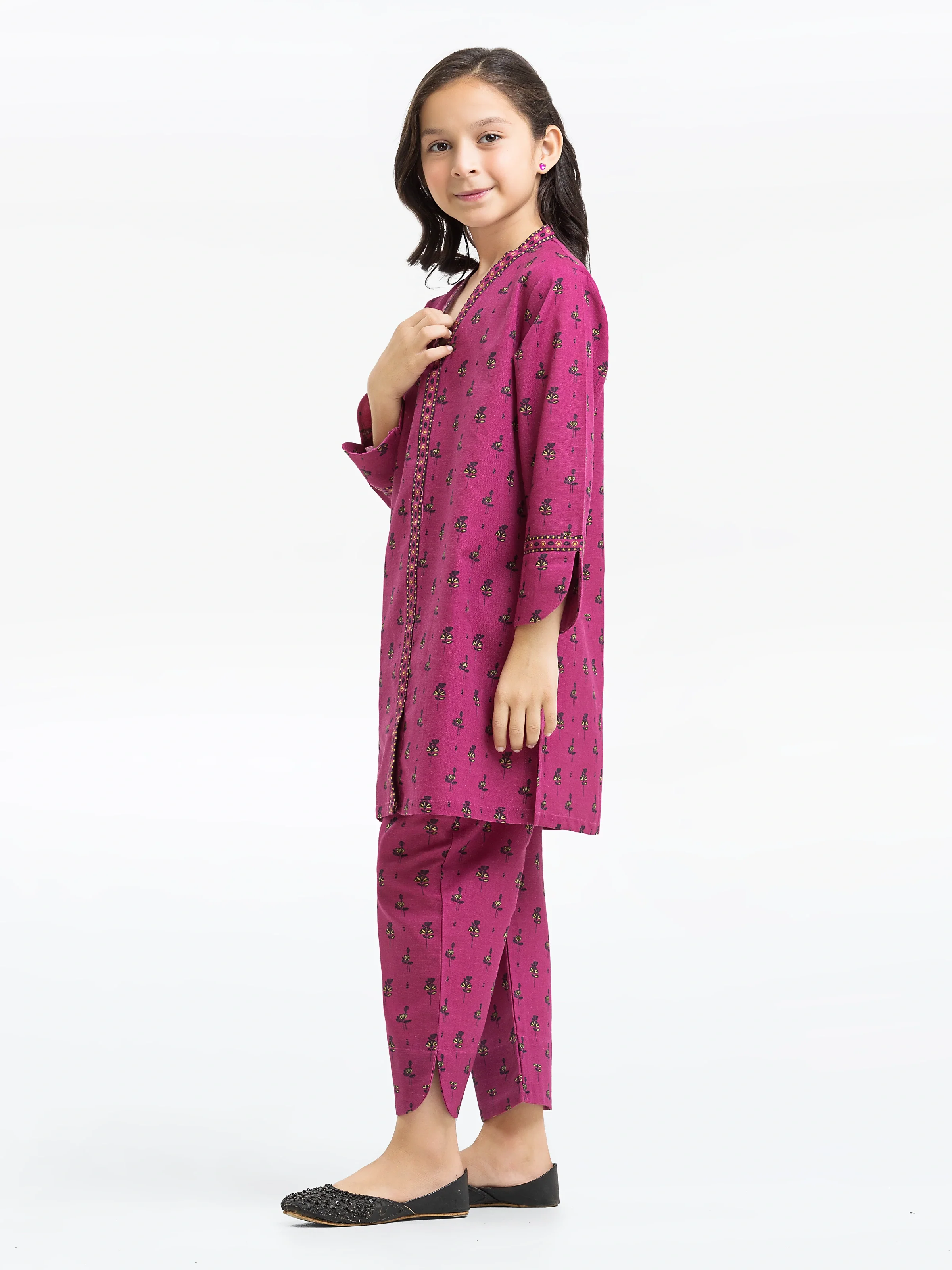 Girl's Khaddar Co-ord Set - EGTKP24-70909ST - Image 5