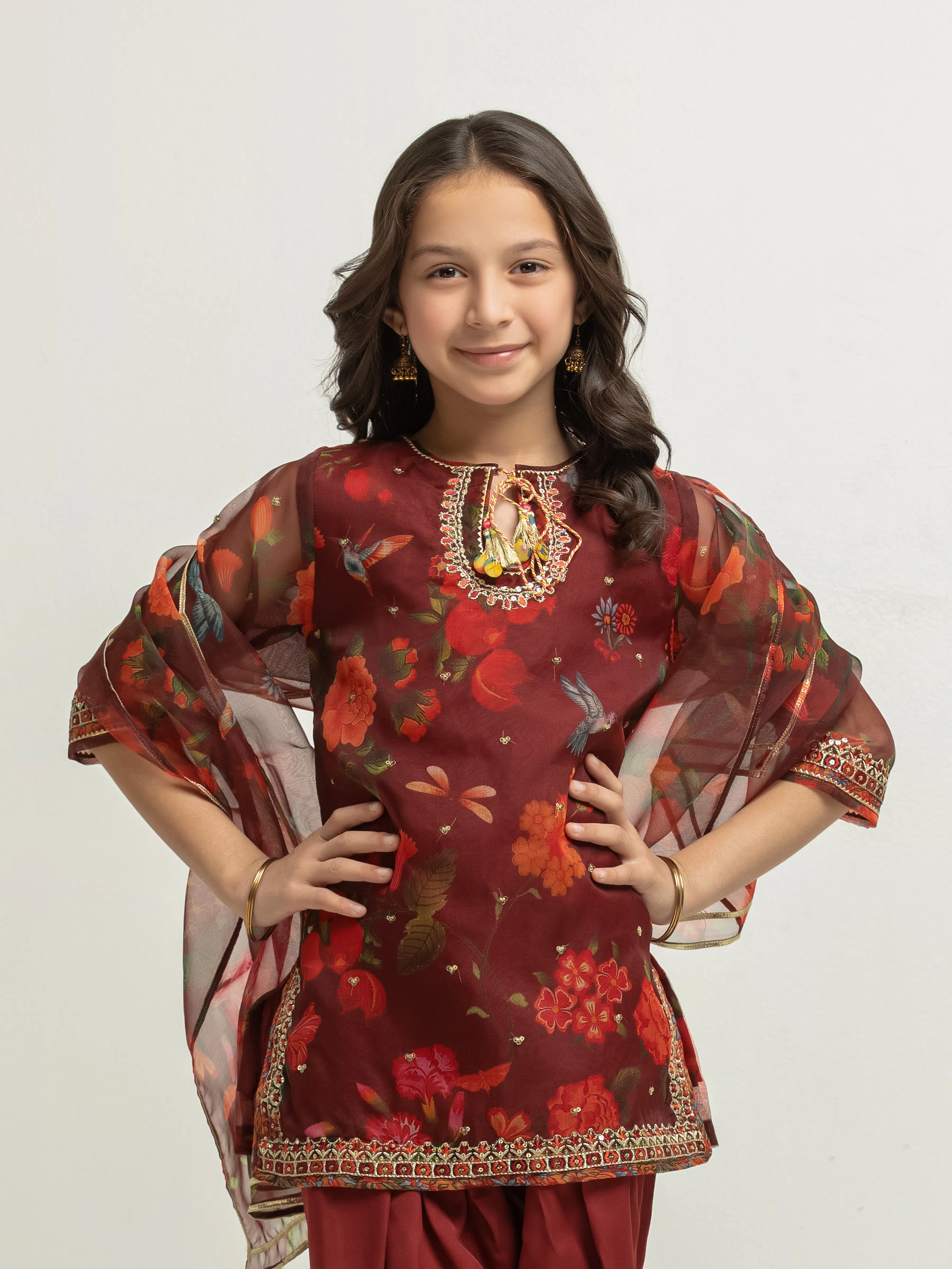 Girl's Maroon Pret - EGTKEP5-73079-3P - Image 2