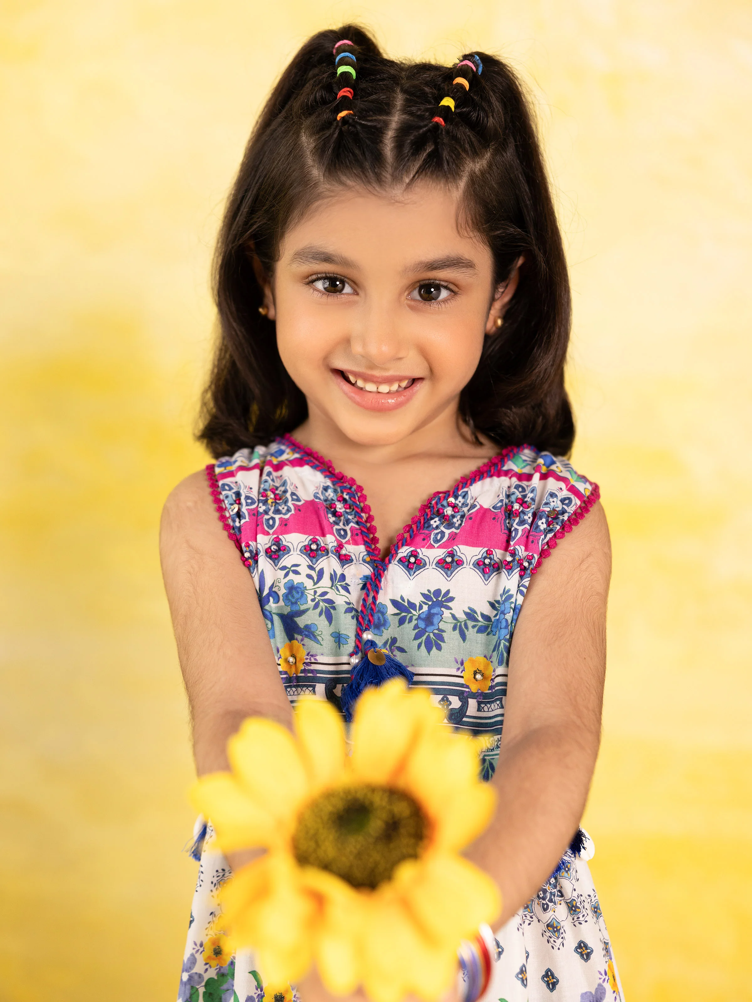 Girl's Multi Frock - EGTF5-70996 - Image 2