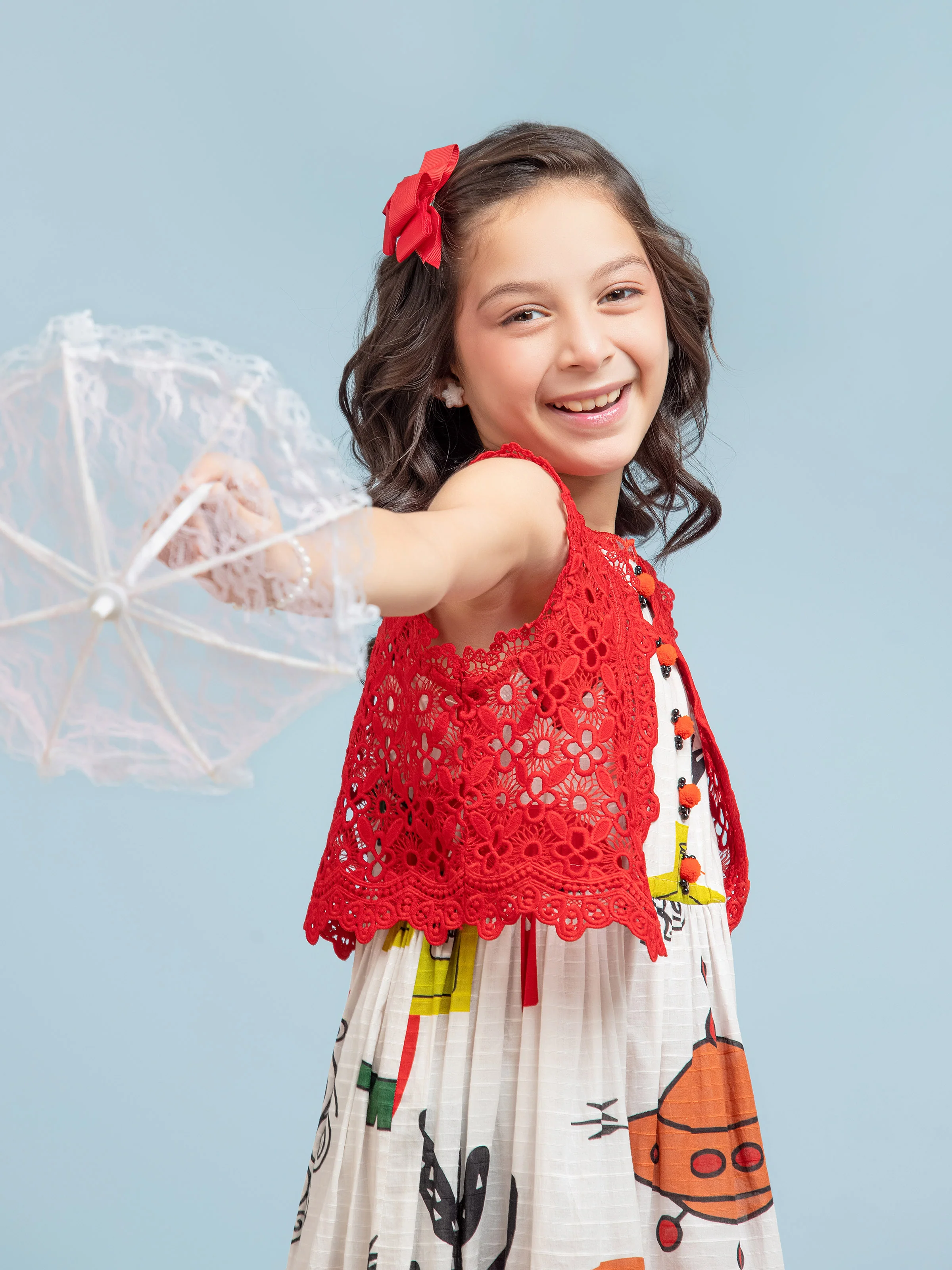 Girl's Multi & Off White Pret - EGTKP5-71003S - Image 4