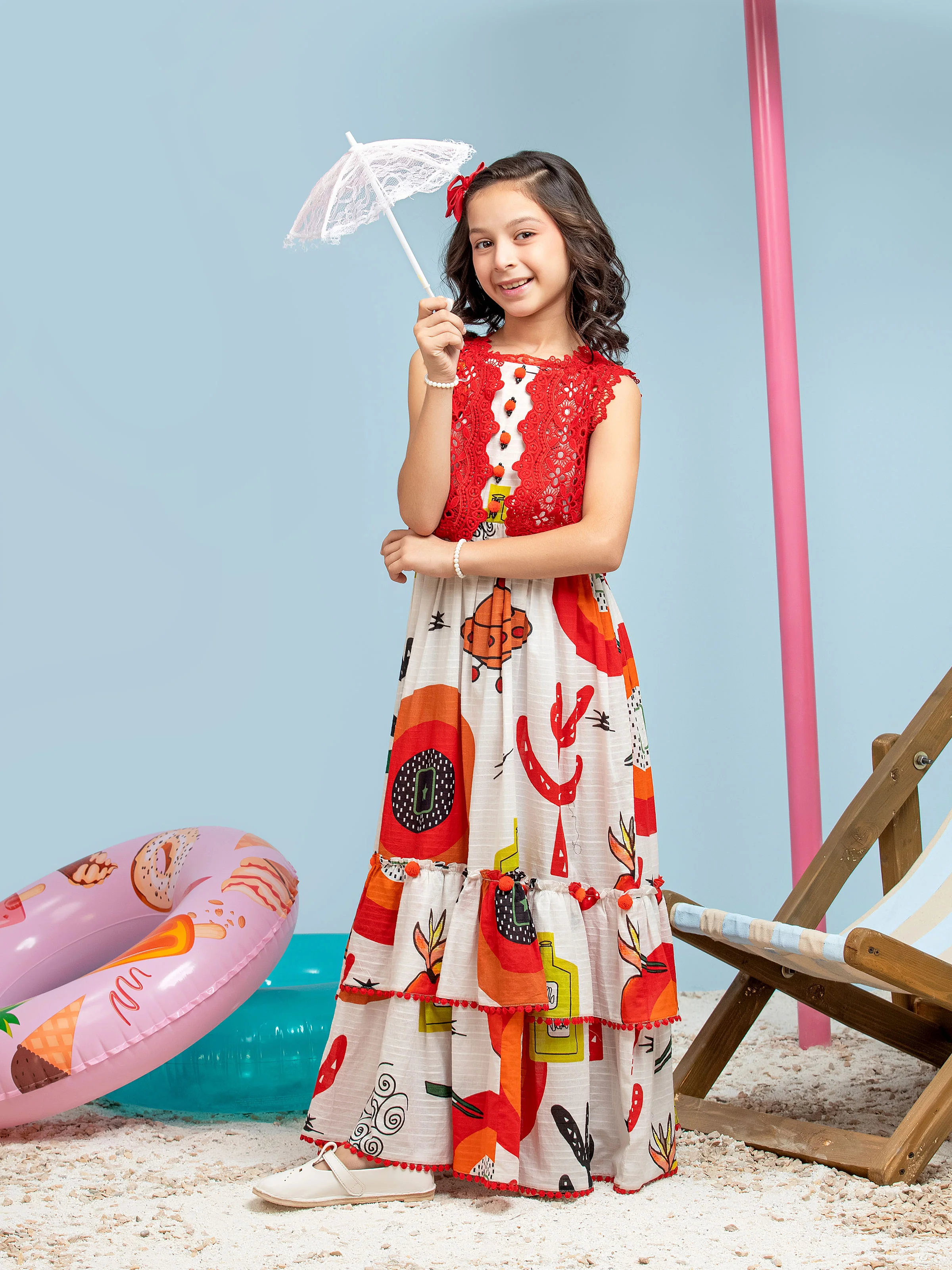 Girl's Multi & Off White Pret - EGTKP5-71003S - Image 5