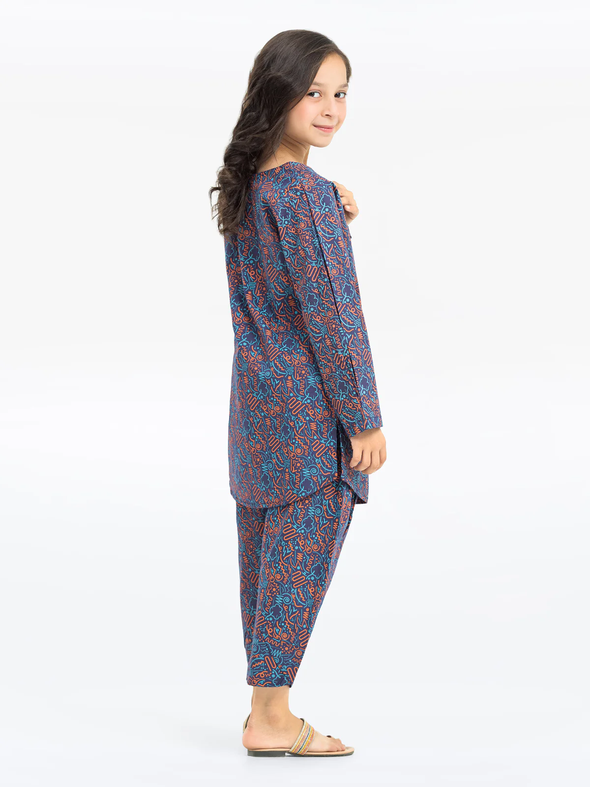 Girl's Cotton Satin Co-ord Set - EGTKP24-70740ST - Image 2