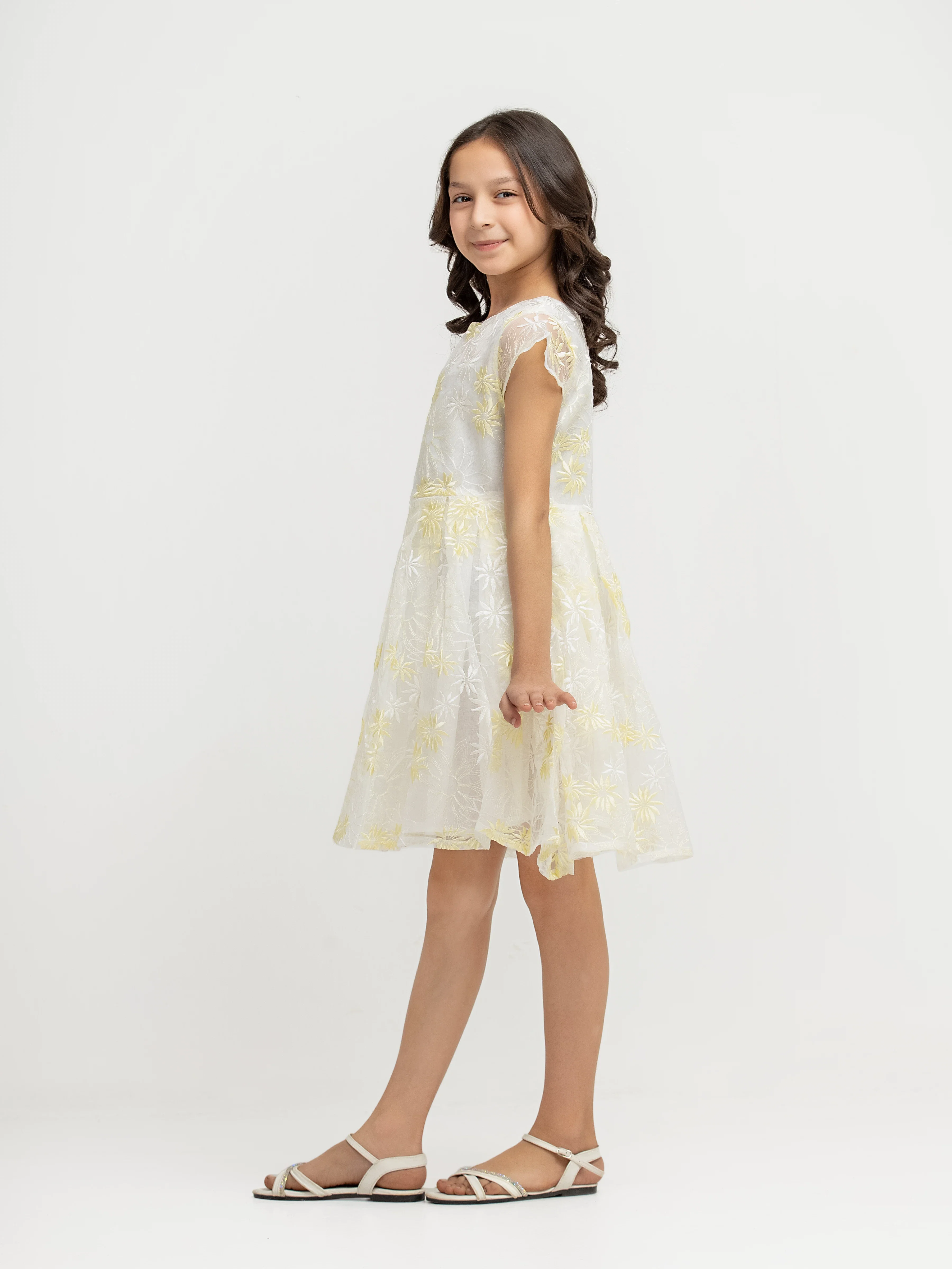 Girl's Off White Frock - EGTF24-200087 - Image 5
