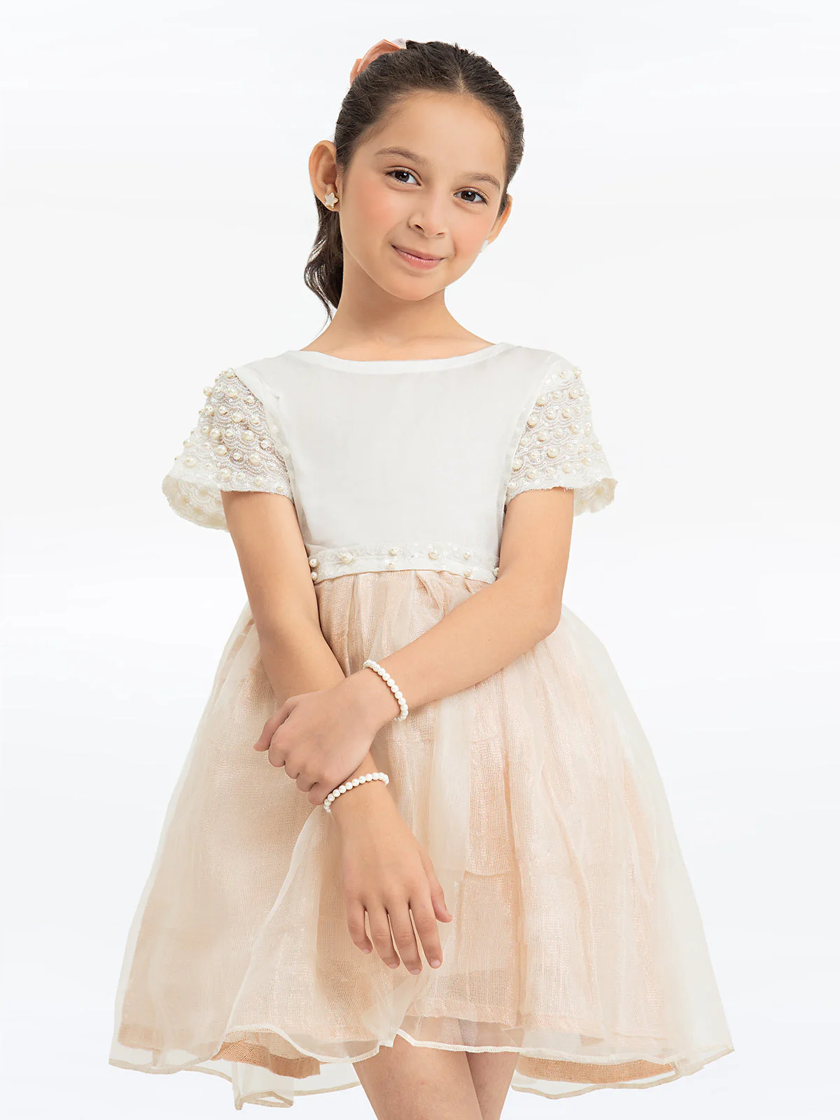 Girl's Off White Frock - EGTF24S-200063 - Image 2