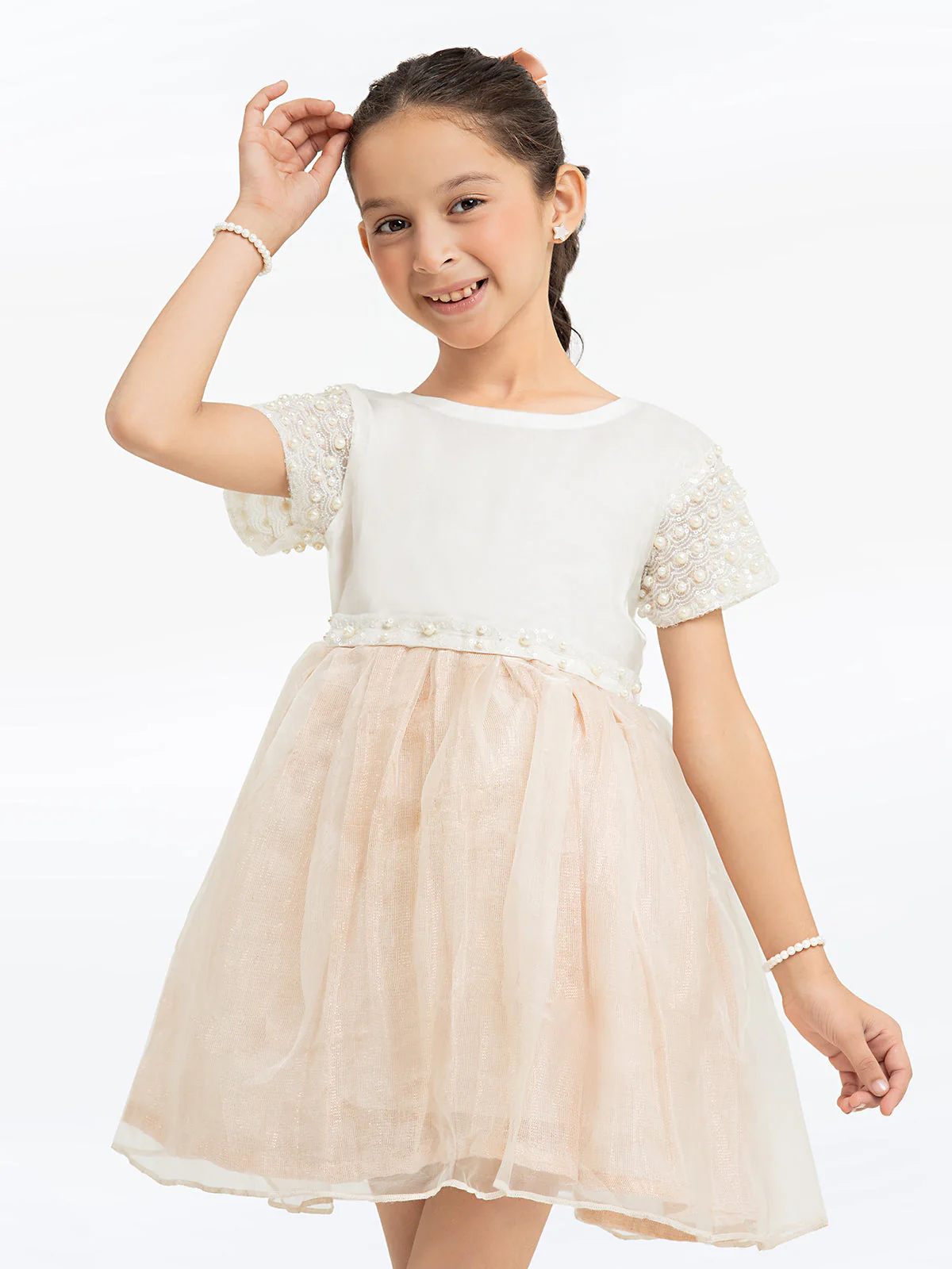 Girl's Off White Frock - EGTF24S-200063 - Image 3