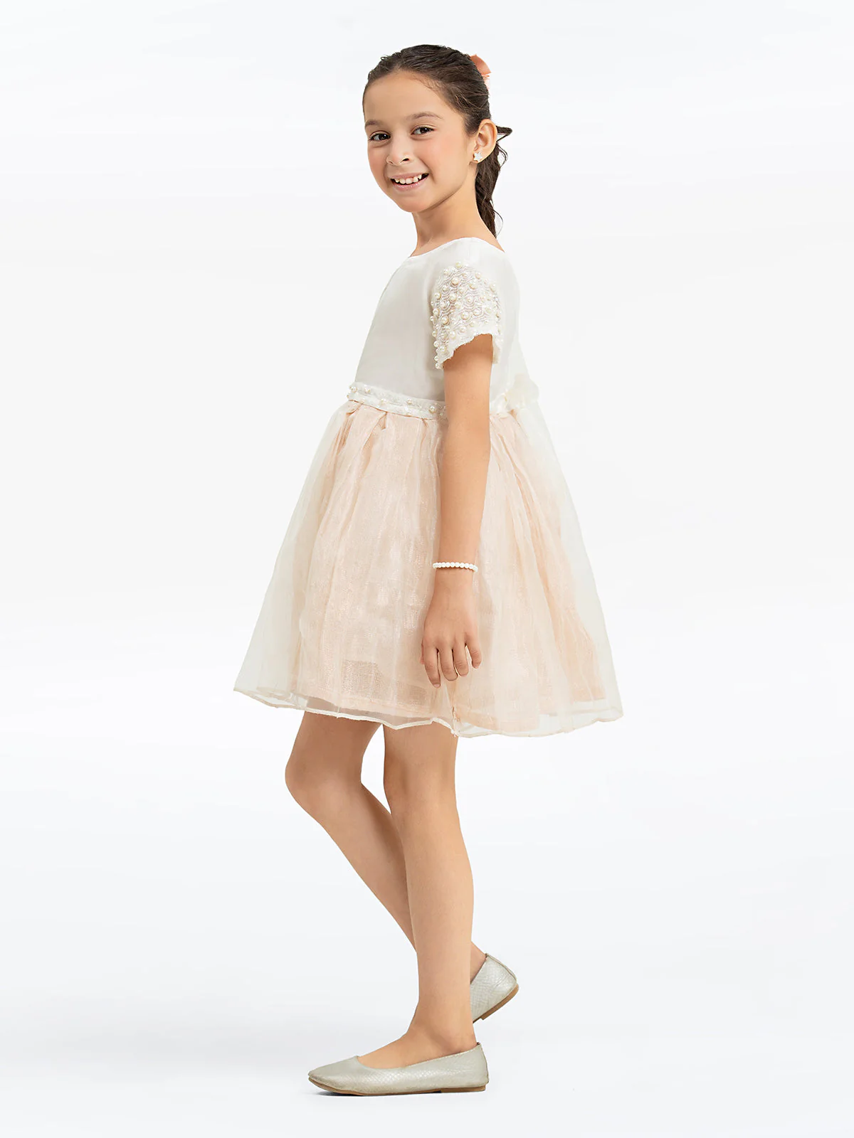 Girl's Off White Frock - EGTF24S-200063 - Image 4