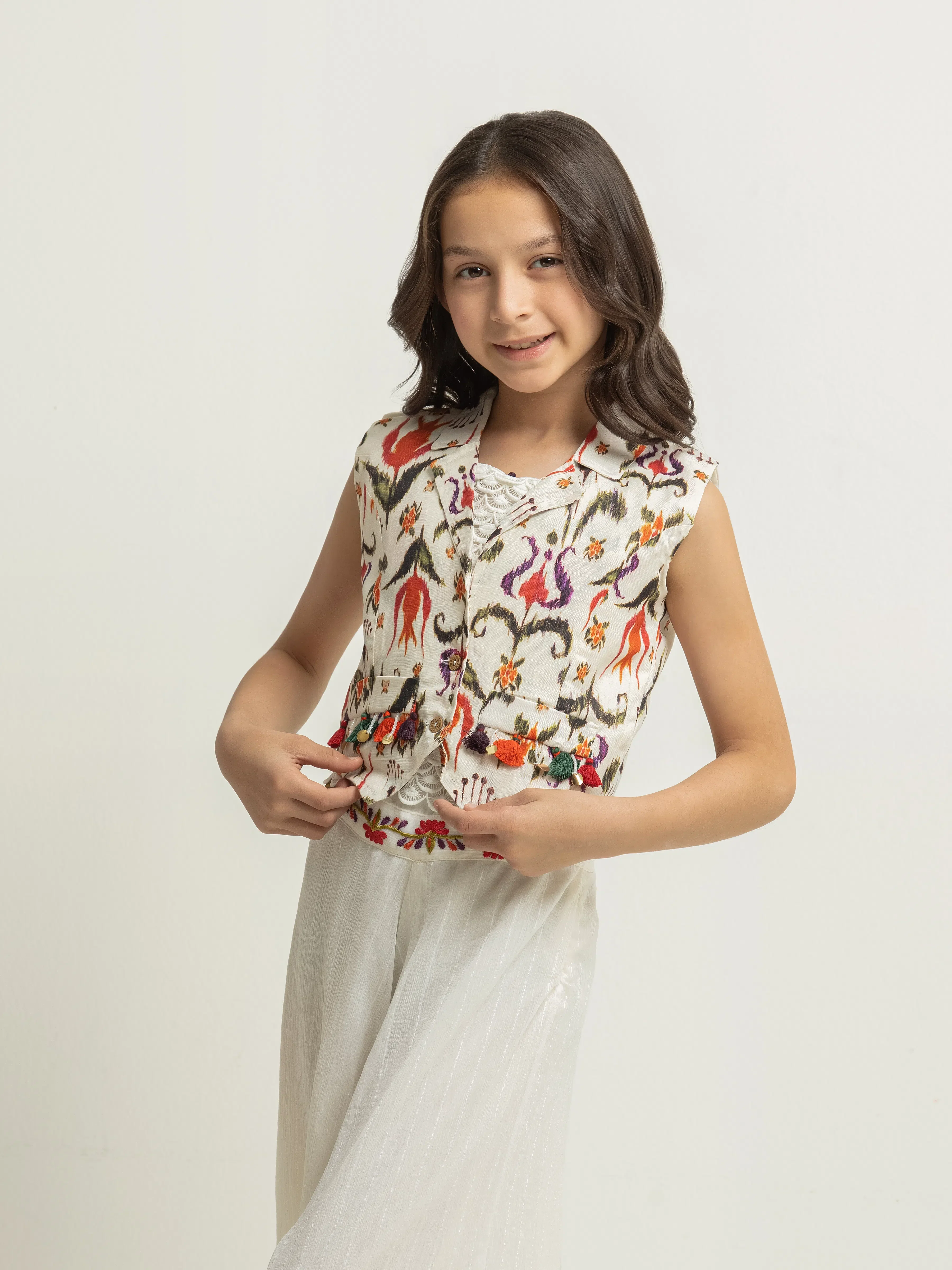Girl's Off White Jumpsuit - EGTS5-0001 - Image 2