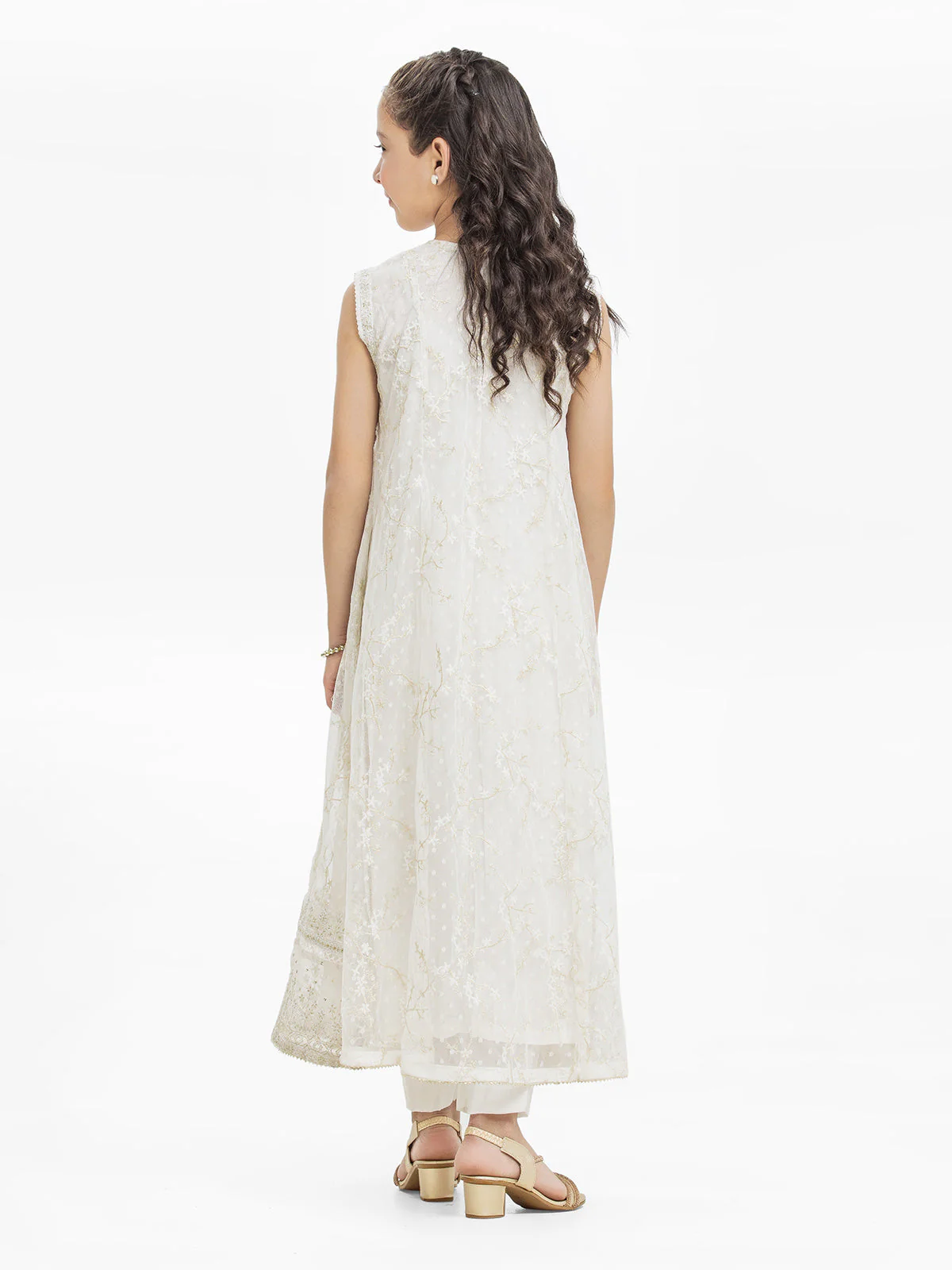 Girl's Off White Pishwas - EGTPLE24-22225ST - Image 5