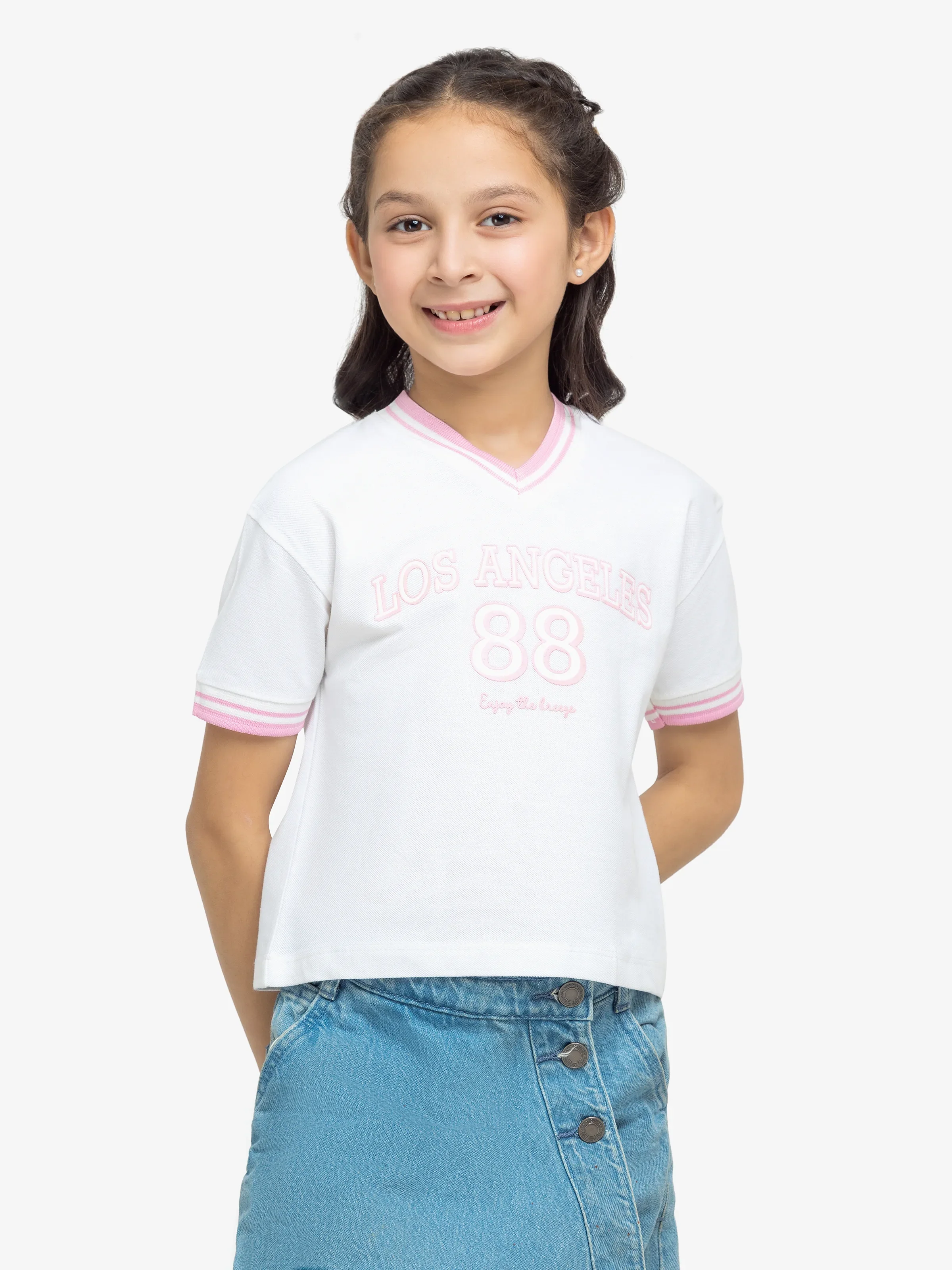 Girl's Off White Top - EGTK24-009 - Image 2