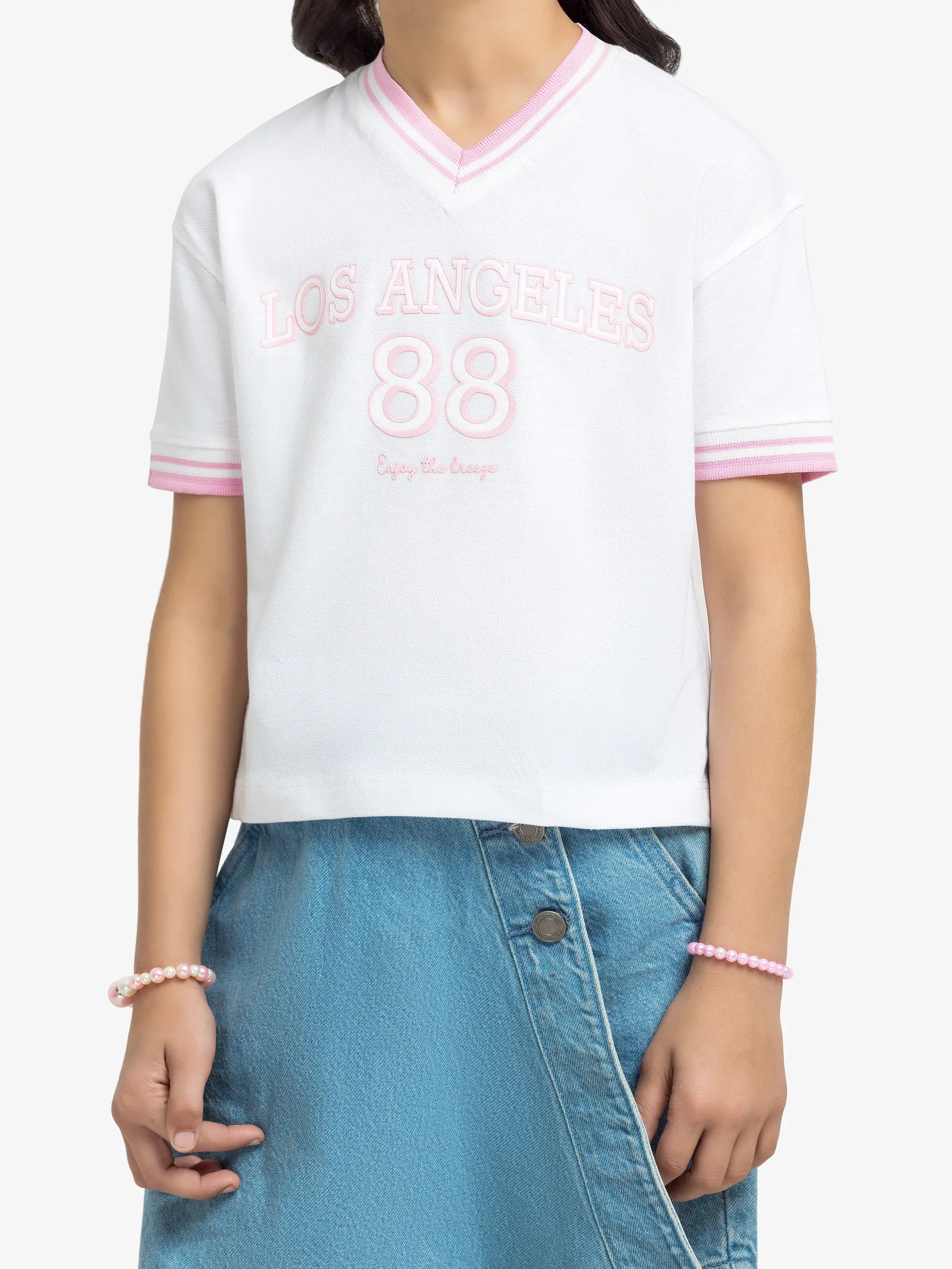 Girl's Off White Top - EGTK24-009 - Image 3