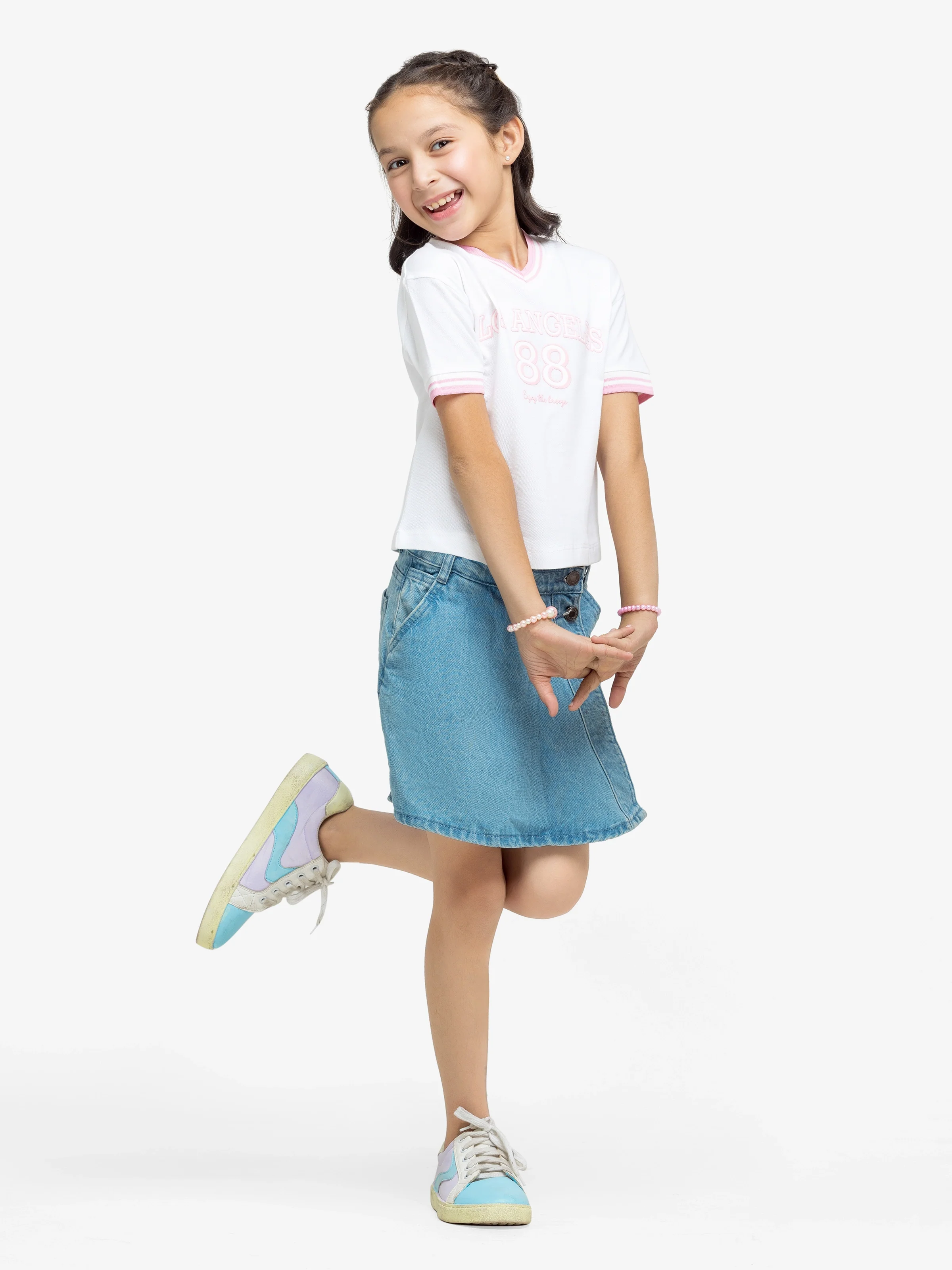 Girl's Off White Top - EGTK24-009 - Image 4