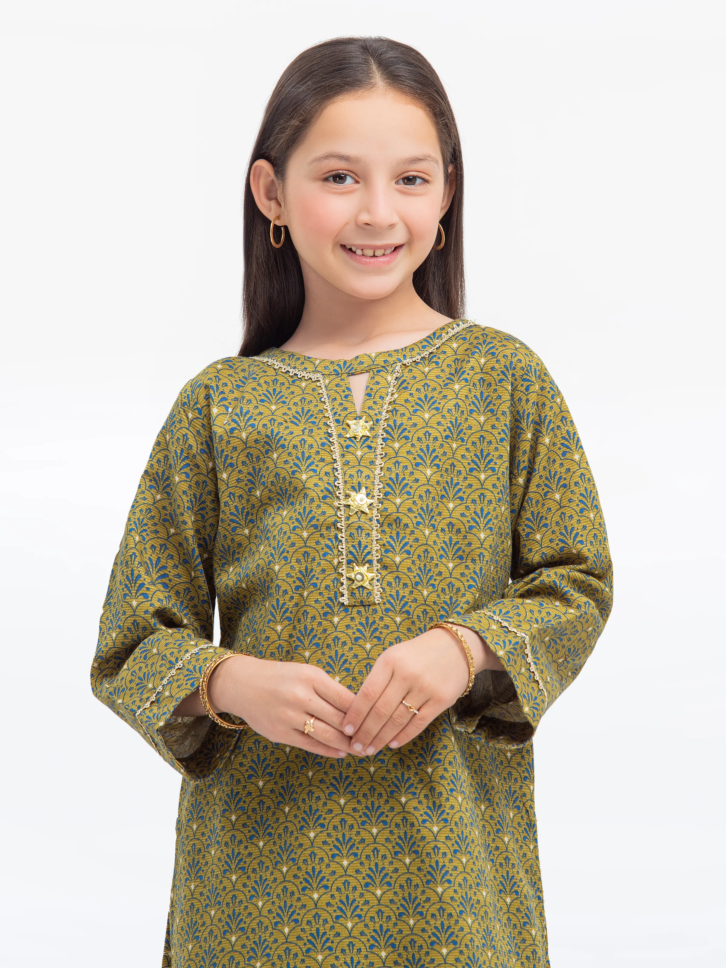 Girl's Khaddar Co-ord Set - EGTKP24-70788ST - Image 2