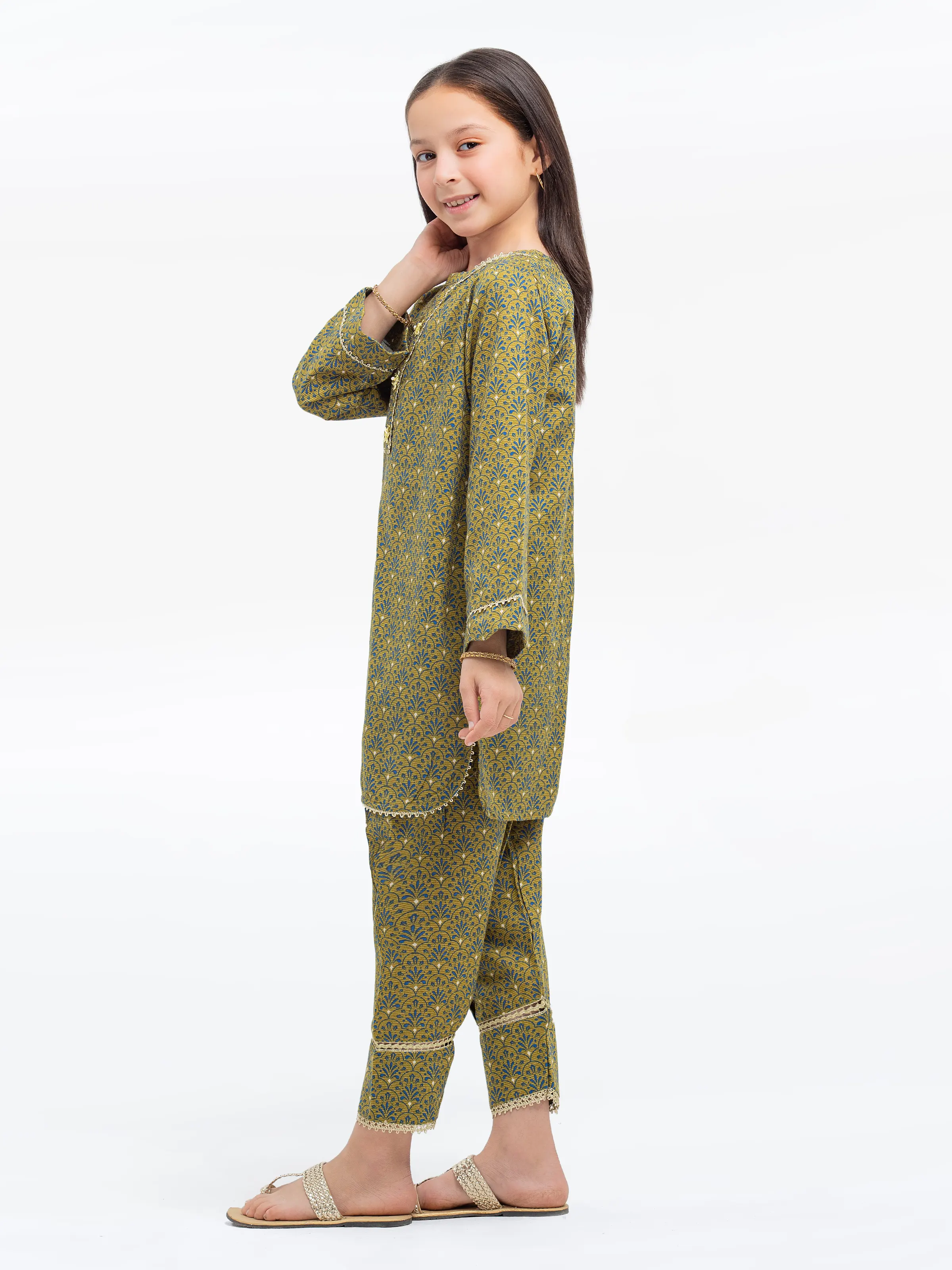 Girl's Khaddar Co-ord Set - EGTKP24-70788ST - Image 4