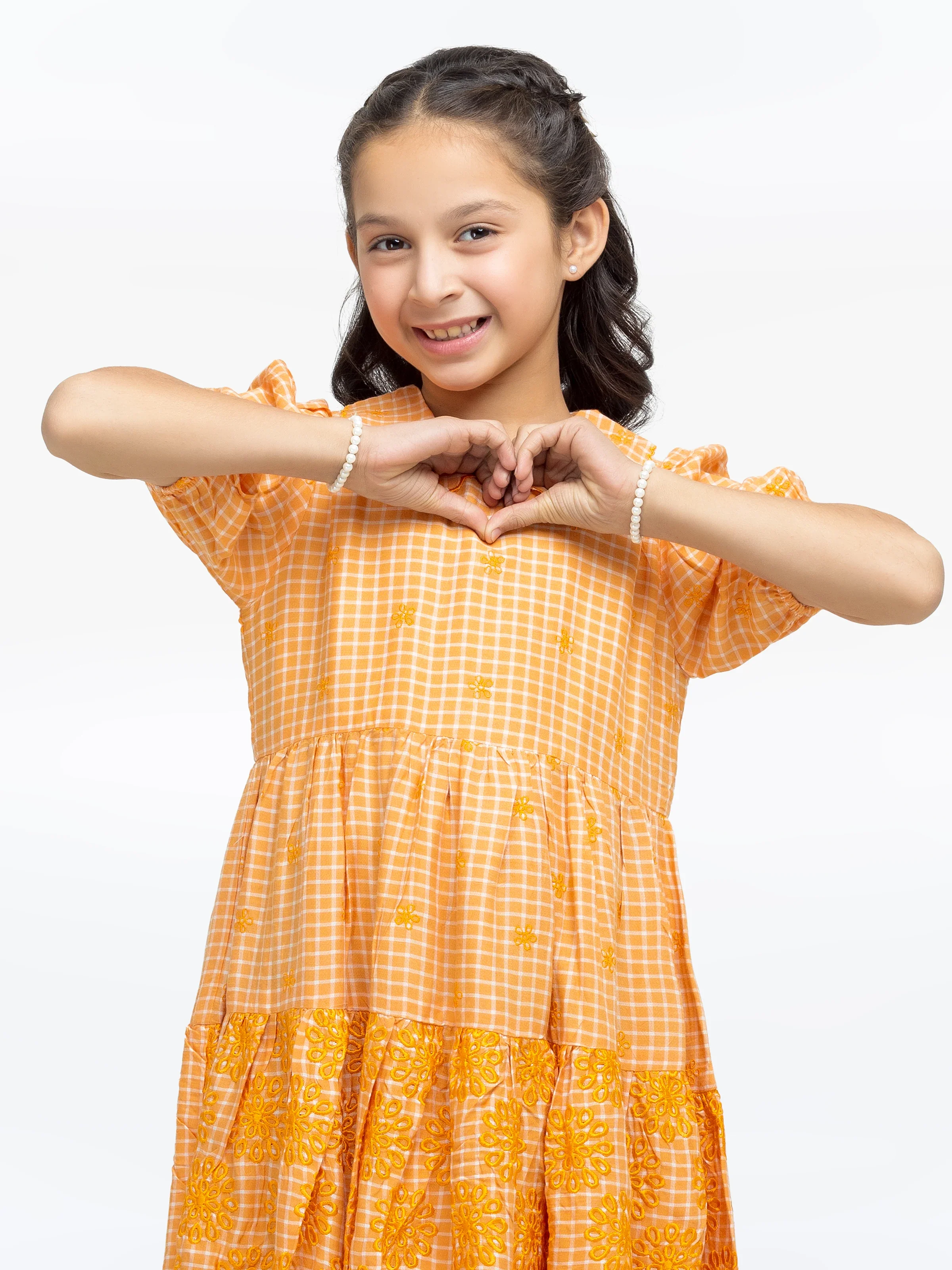 Girl's Orange Frock - EGTF24S-200096 - Image 2