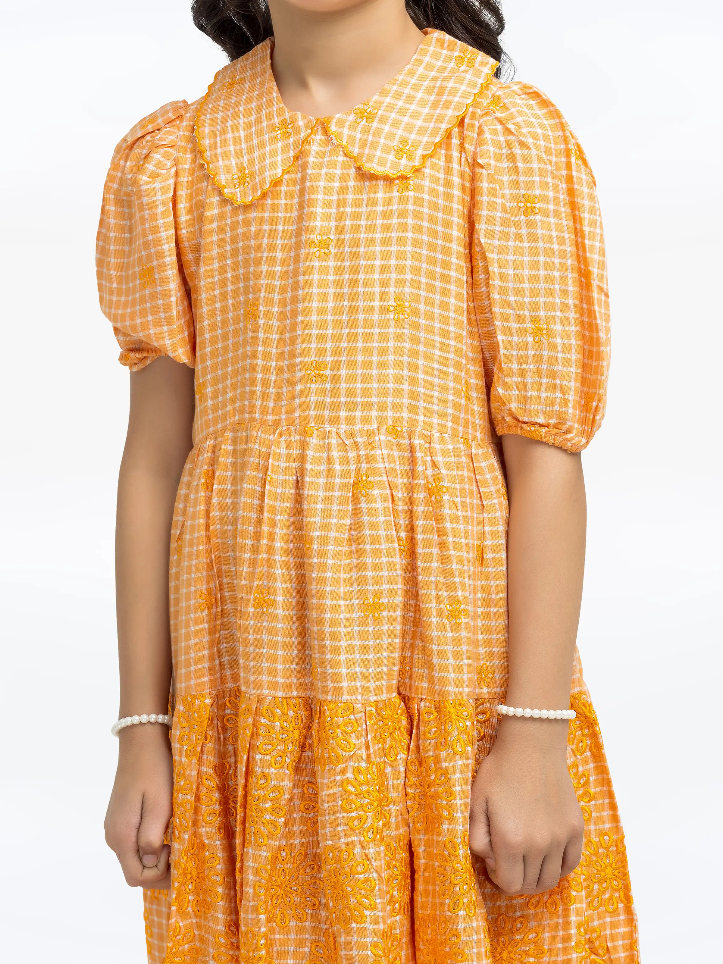 Girl's Orange Frock - EGTF24S-200096 - Image 3