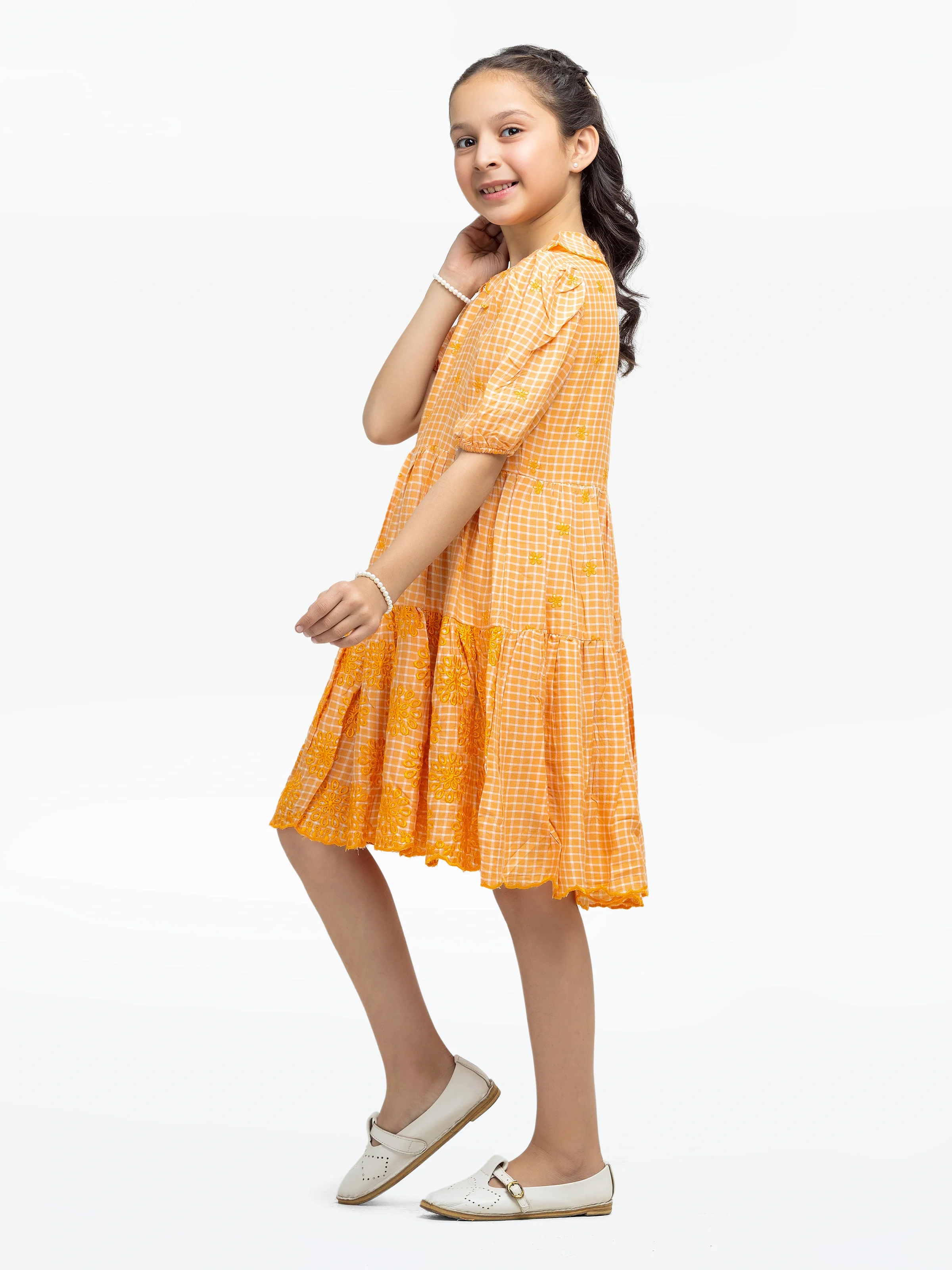 Girl's Orange Frock - EGTF24S-200096 - Image 4
