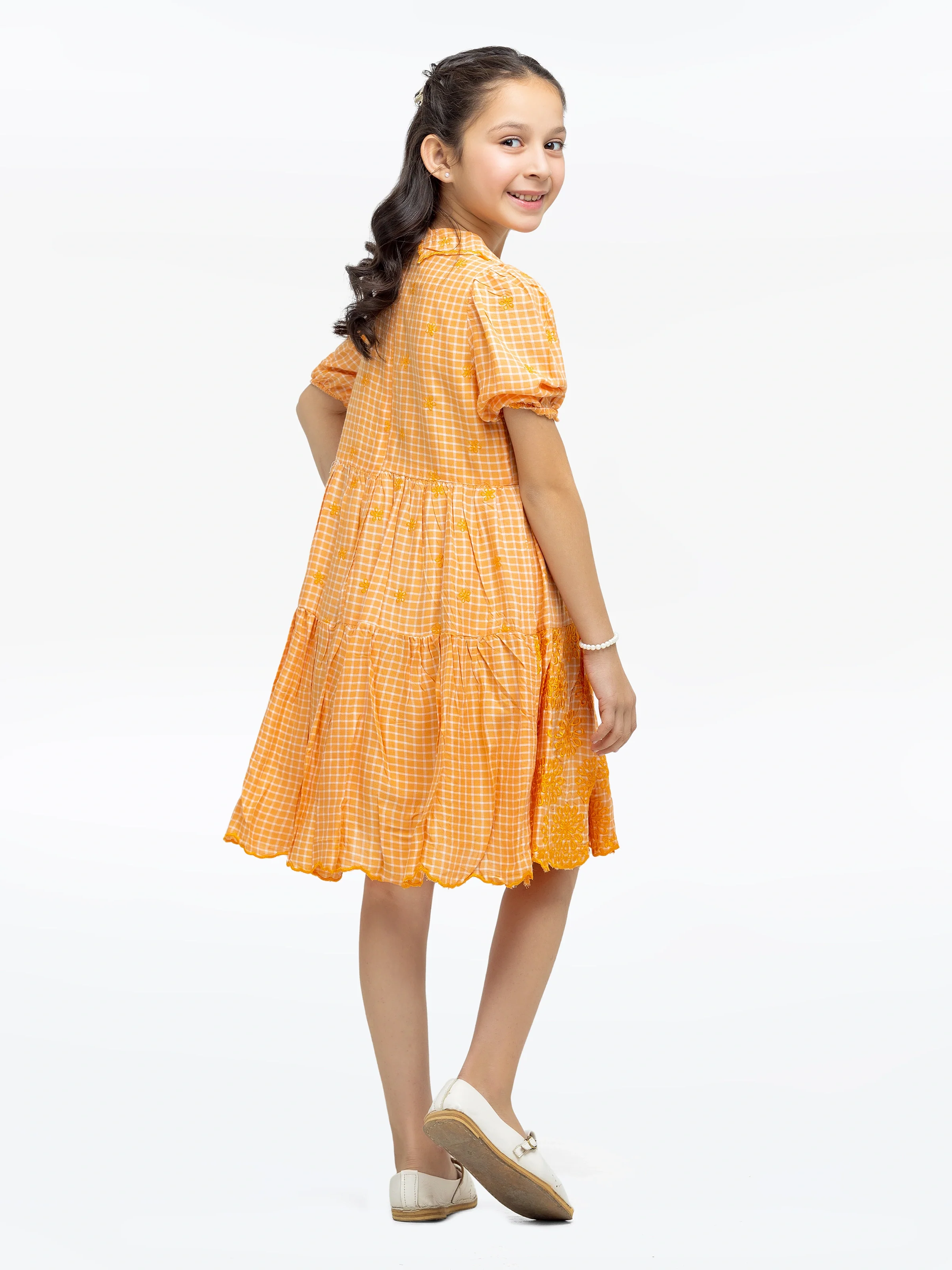 Girl's Orange Frock - EGTF24S-200096 - Image 5