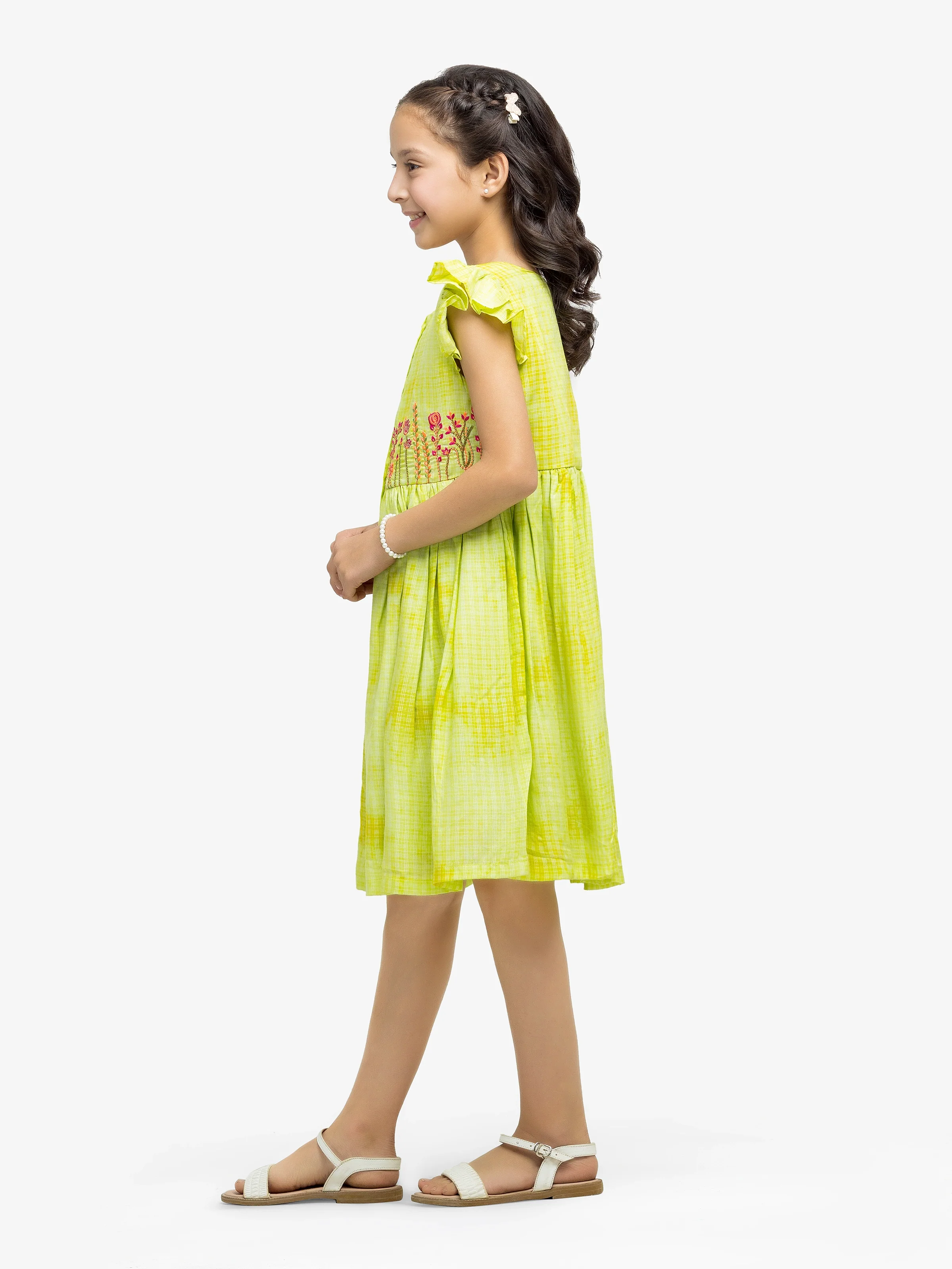 Girl's Parrot Green Frock - EGTF24S-200094 - Image 4