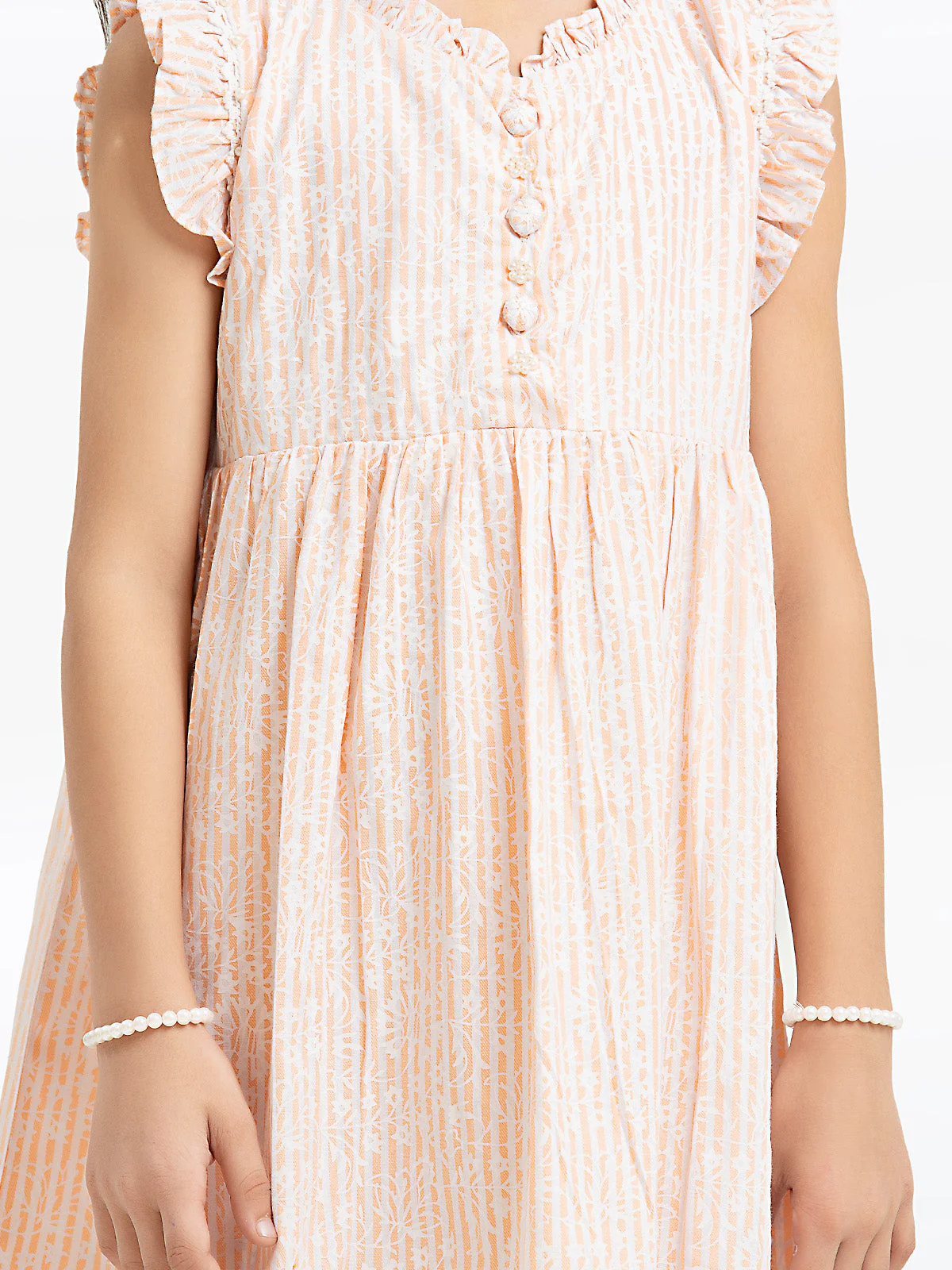Girl's Peach Frock - EGTF24S-200080 - Image 3
