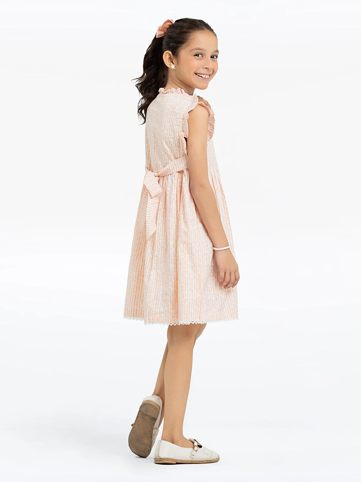 Girl's Peach Frock - EGTF24S-200080 - Image 5
