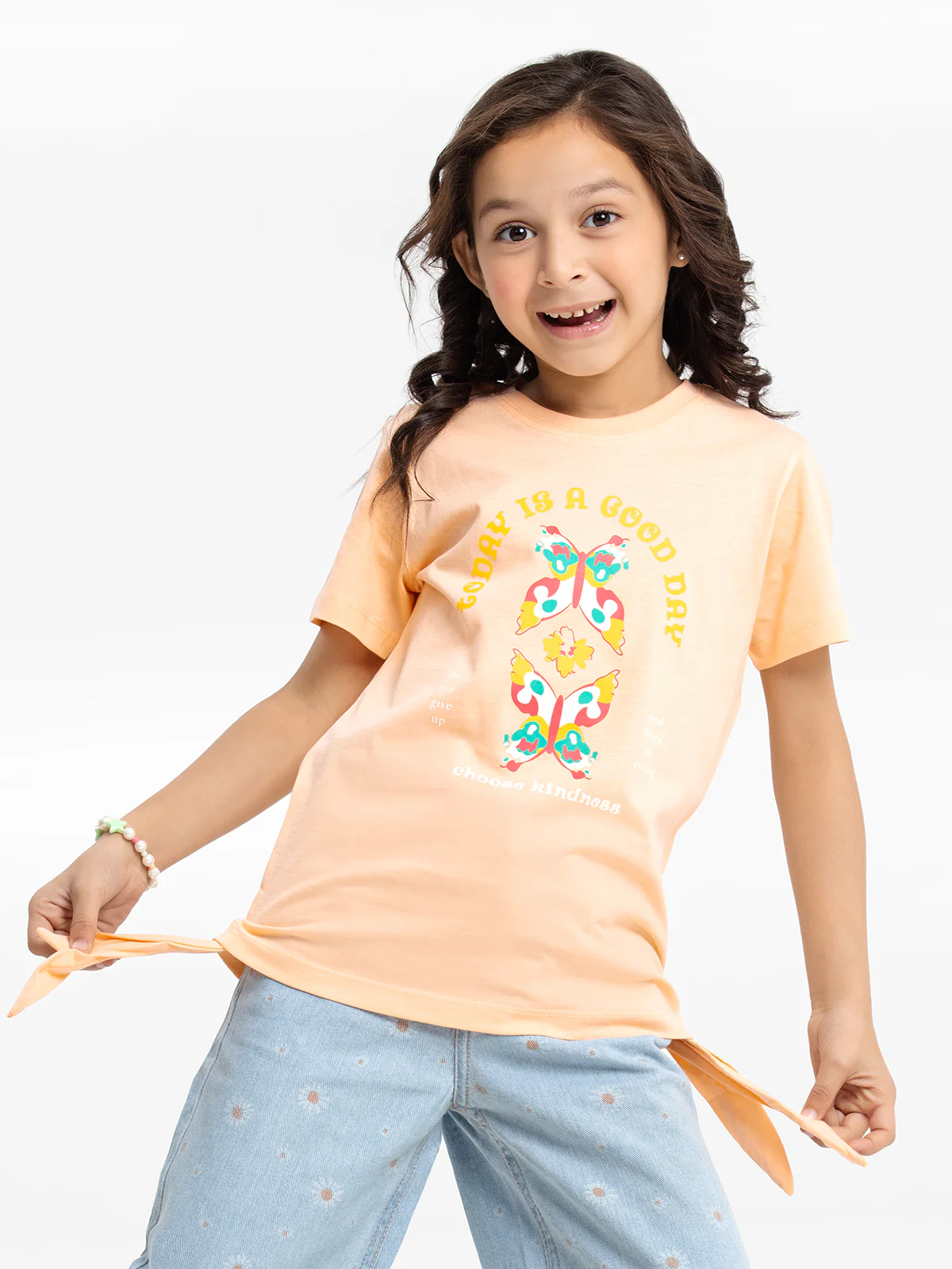 Girl's Peach Top - EGTK23-015 - Image 2