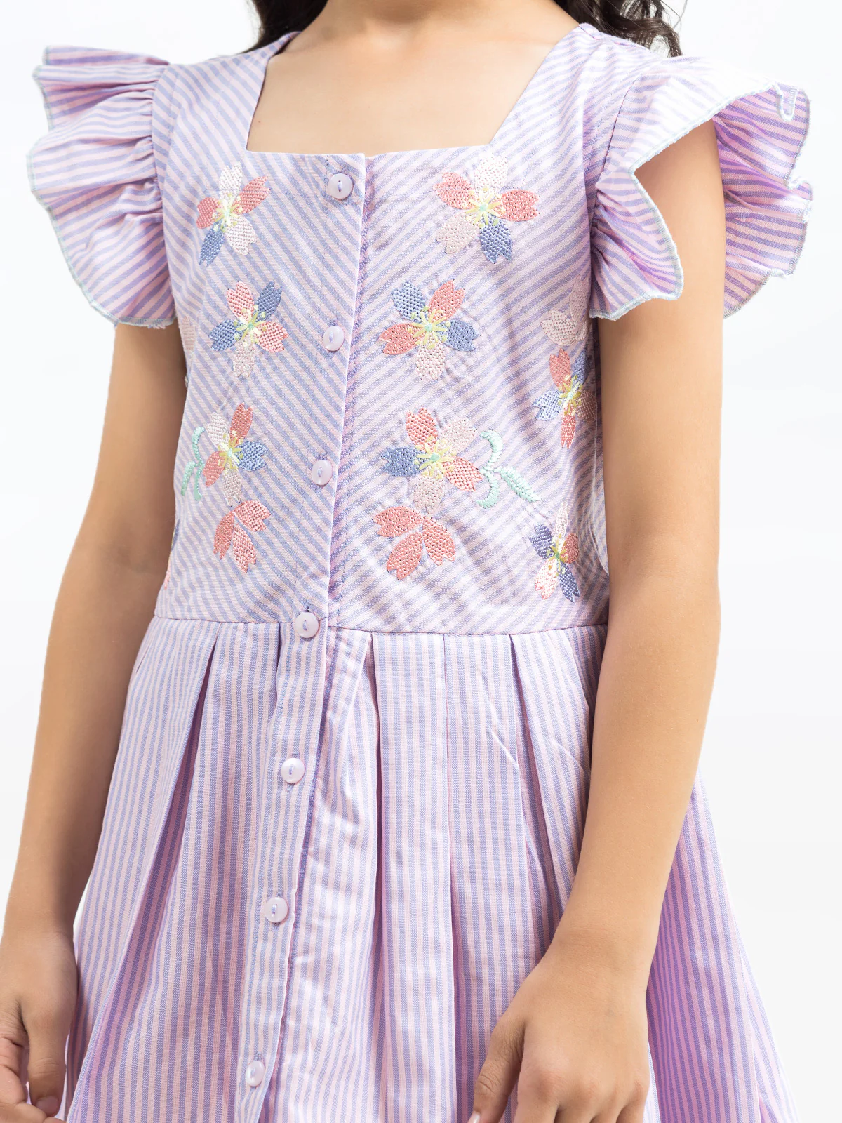 Girl's Pink Lavender Frock - EGTF24S-200098 - Image 3