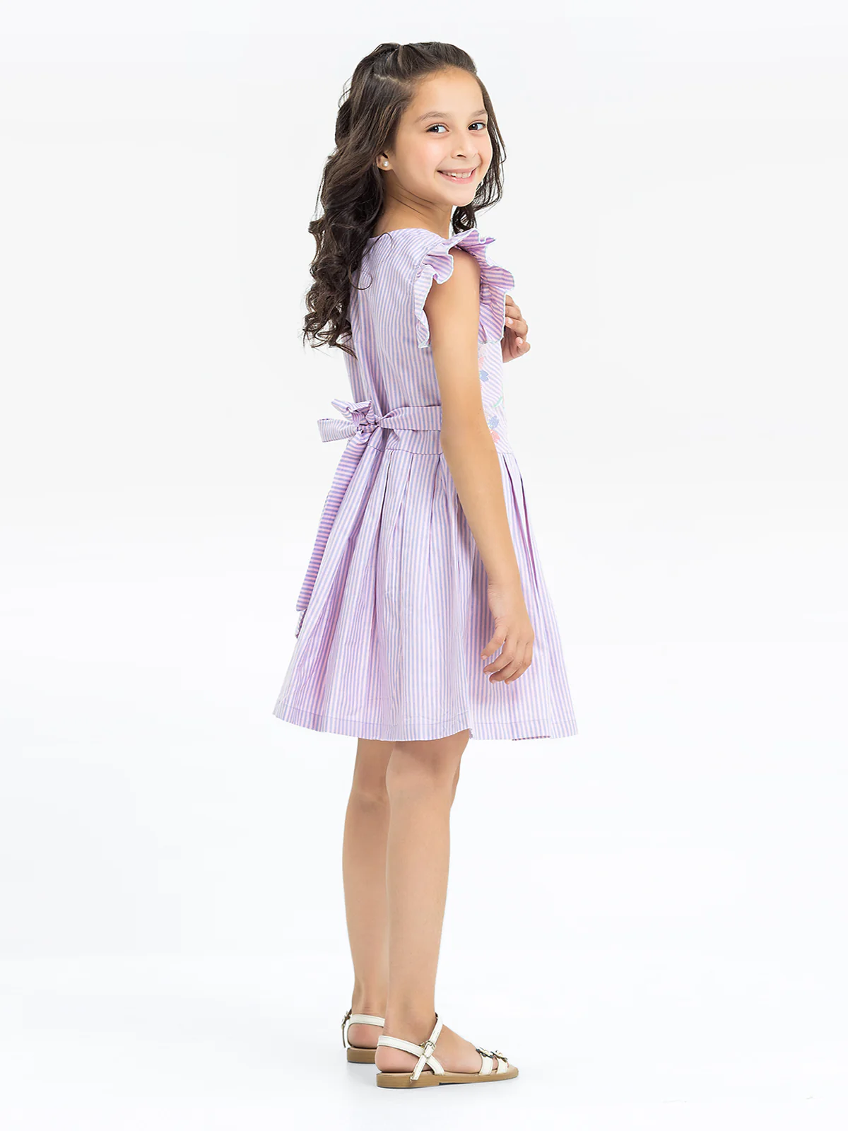 Girl's Pink Lavender Frock - EGTF24S-200098 - Image 5
