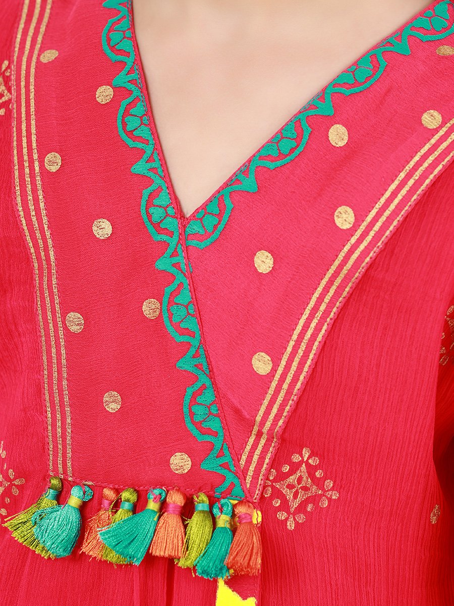 Girl's Pink Pishwas - EGTP22-22182SD - Image 2