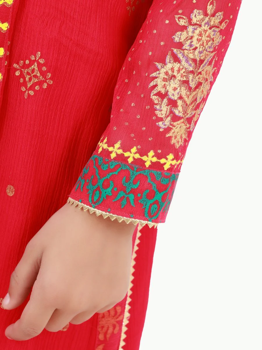 Girl's Pink Pishwas - EGTP22-22182SD - Image 3