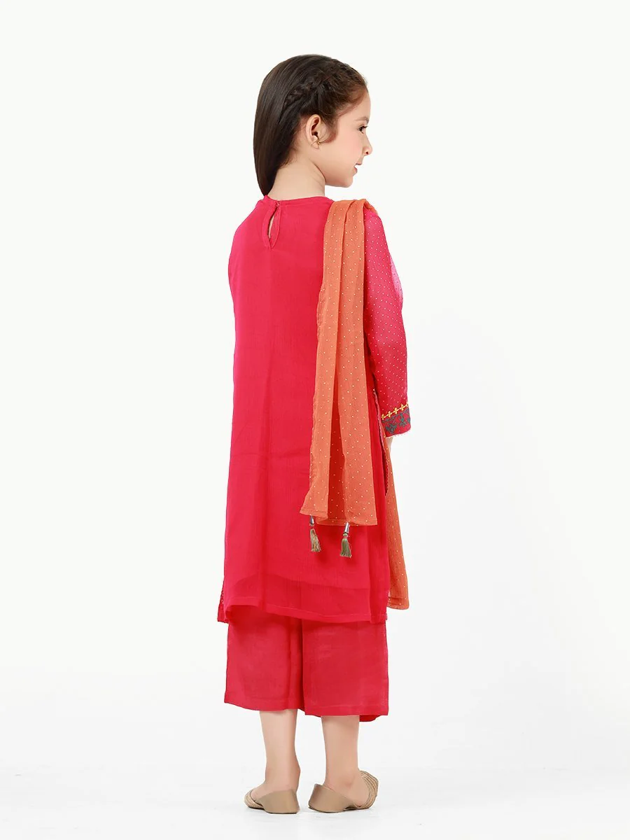 Girl's Pink Pishwas - EGTP22-22182SD - Image 5
