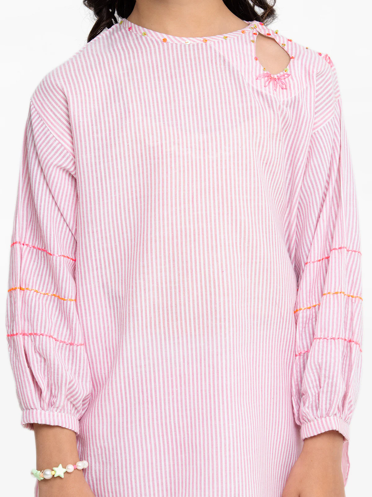 Girl's Pink & White Co-ord Set - EGTCS23-013 - Image 4