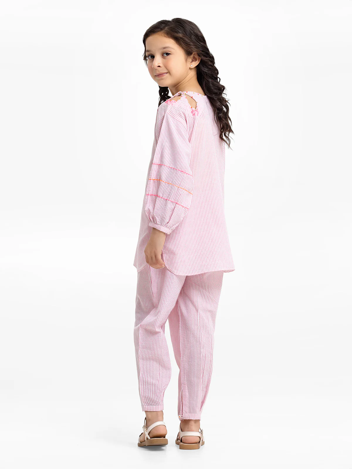 Girl's Pink & White Co-ord Set - EGTCS23-013 - Image 6