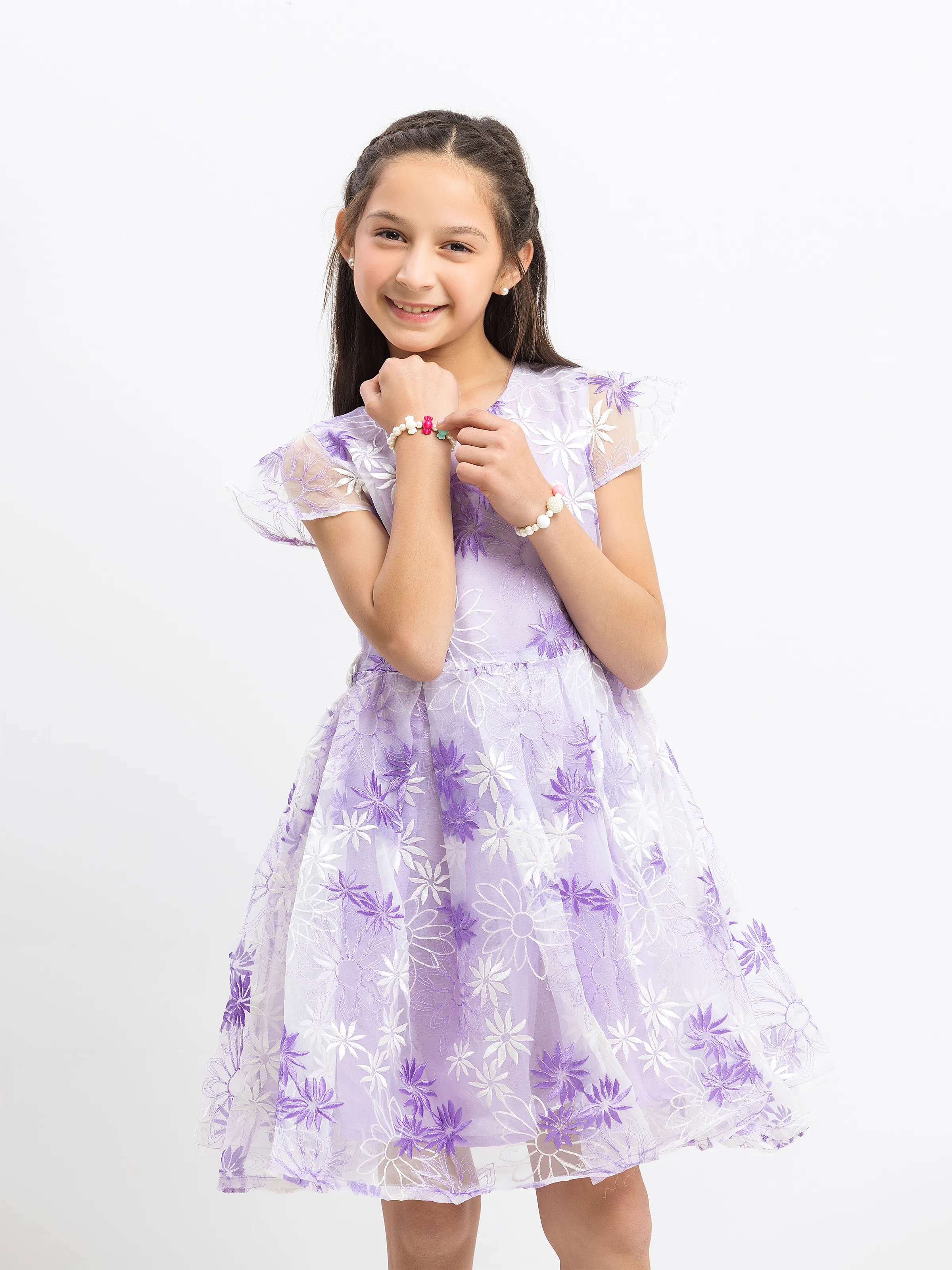 Girl's Purple Frock - EGTF24-200086 - Image 2
