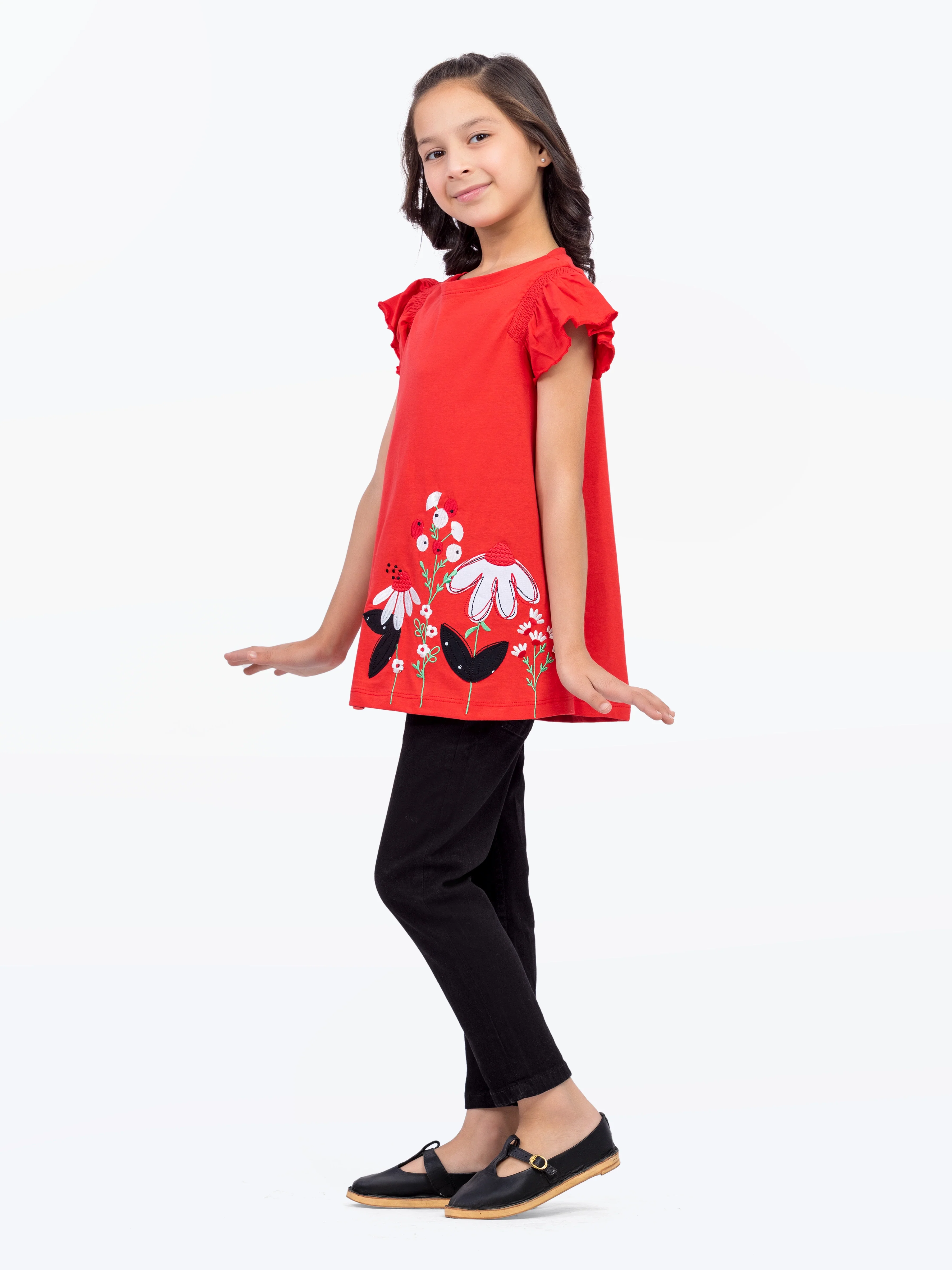 Girl's Red Frock - EGTFK24-003 - Image 4