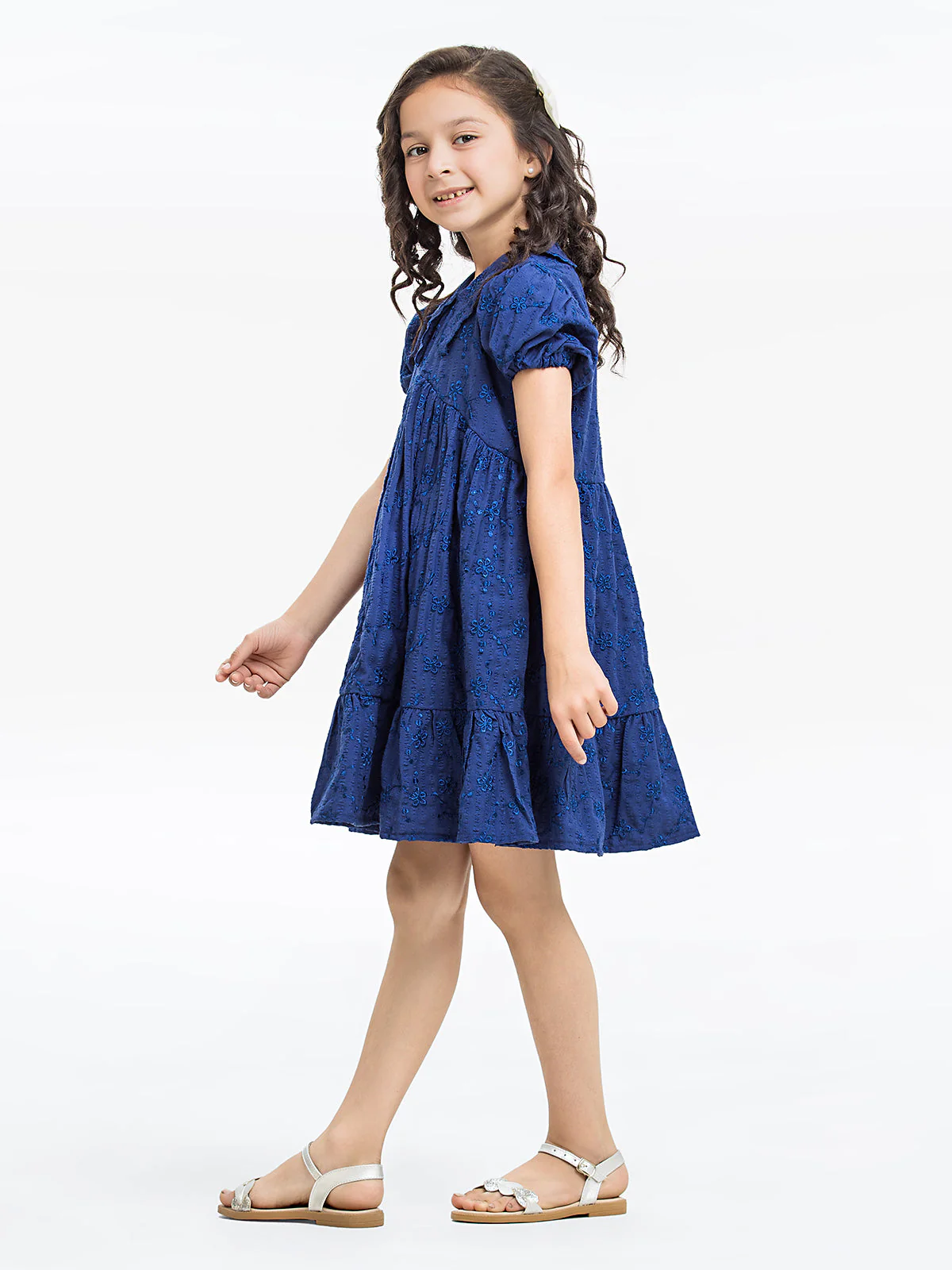 Girl's Royal Blue Frock - EGTF24S-200056 - Image 3